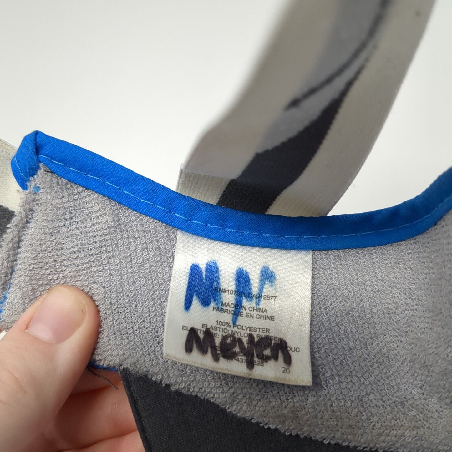 Go Lite Fitted Sun Visor Hat Blue One Size Colorblock Stretch Headsweats