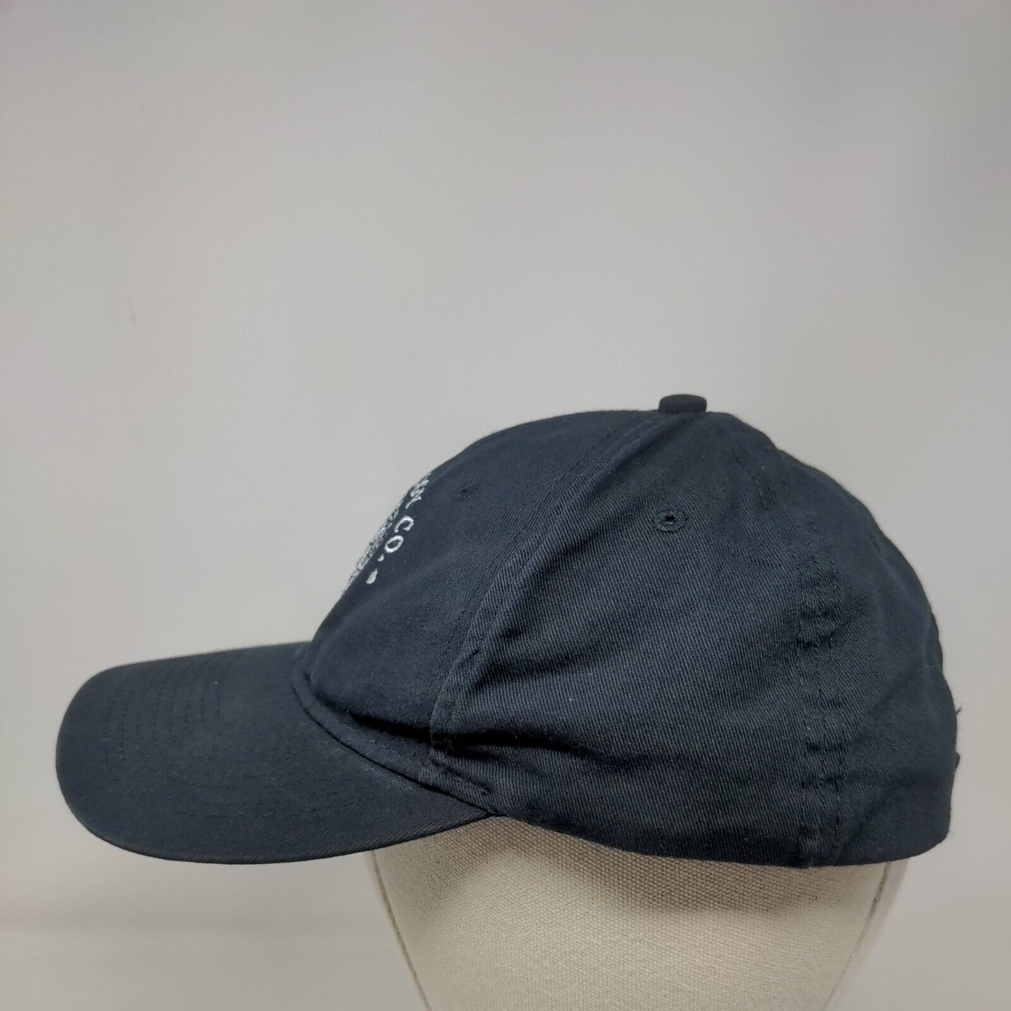 Anthology Co. Strapback Hat Blue One Size Adjustable Embroidered Port & Company