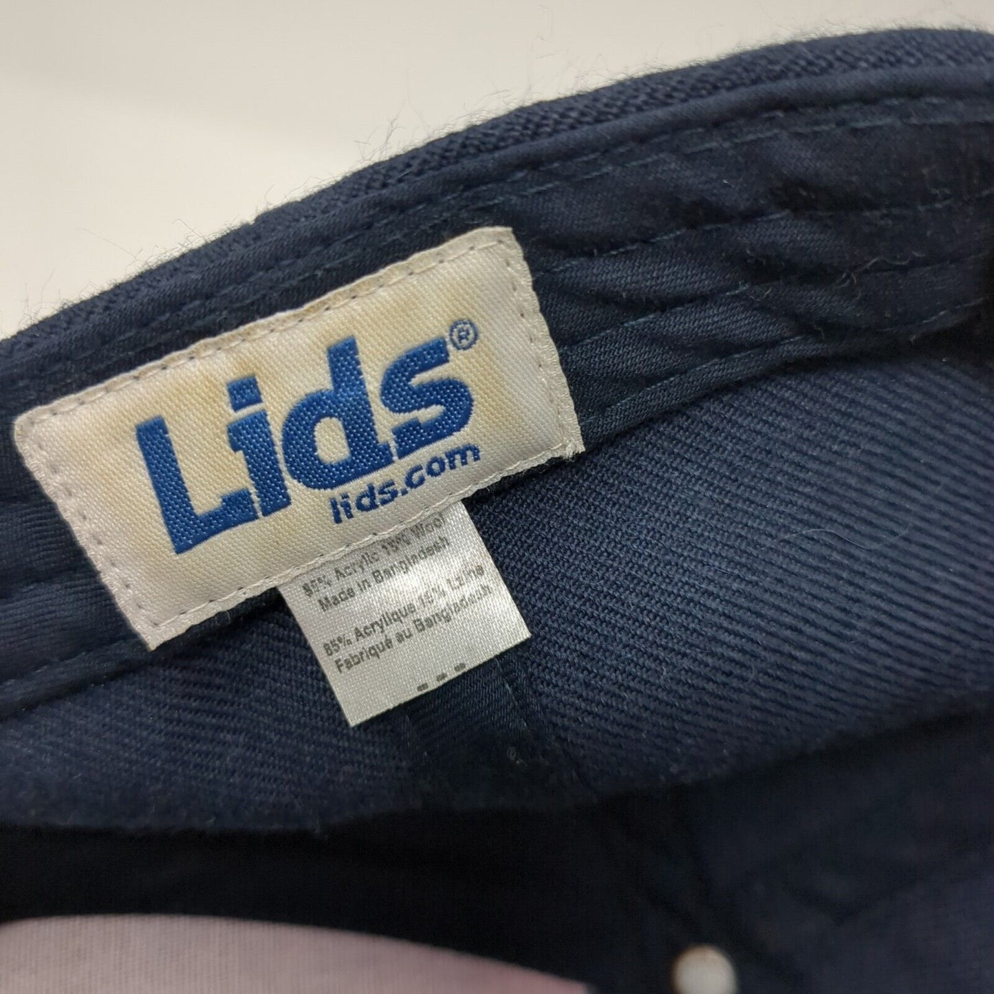 Lids Strapback Hat Blue One Size Adjustable Vented Holes 6 Panel Blank