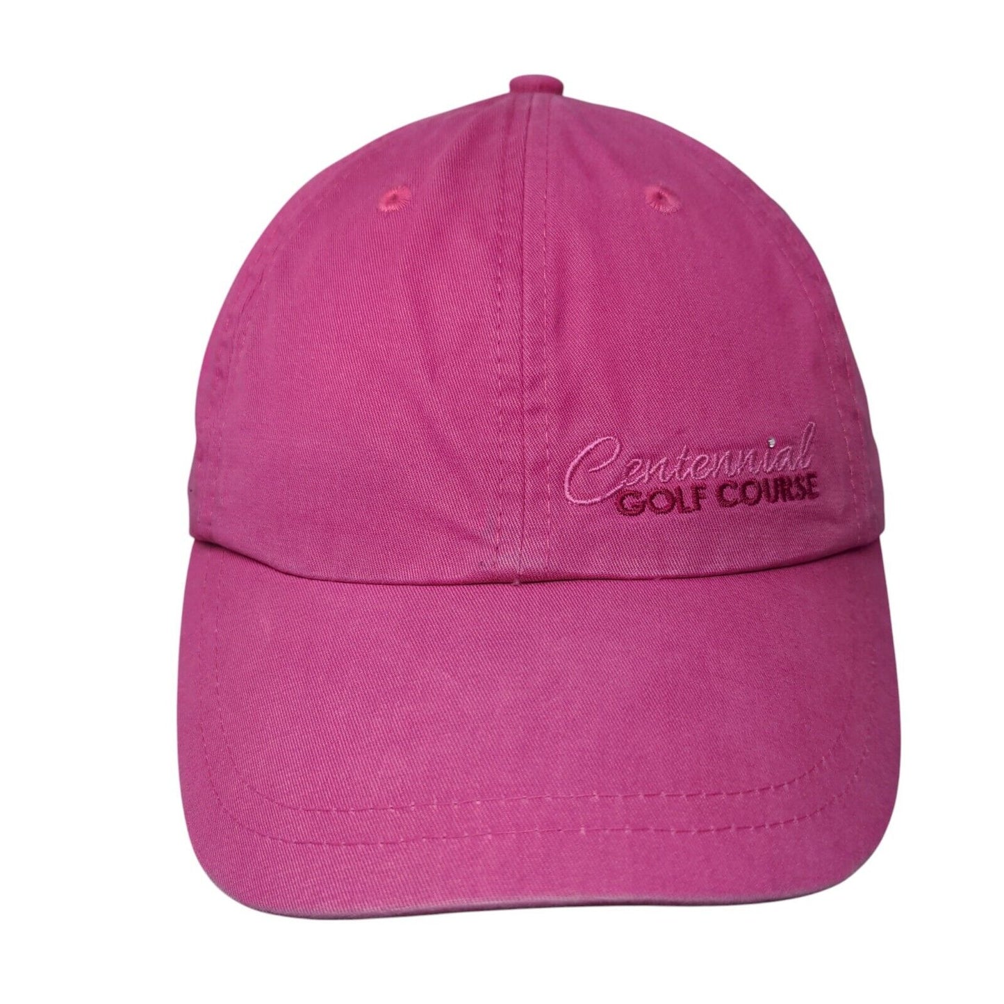 Centennial Golf Course Slideback Hat Pink One Size Solid Embroidered