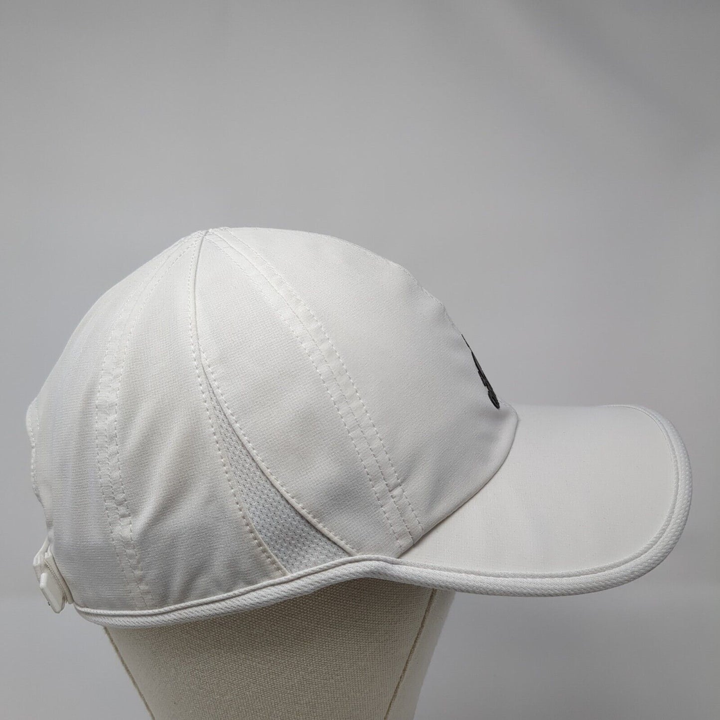 Adidas Aeroready Strapback Hat White One Size Adjustable 3 Stripes