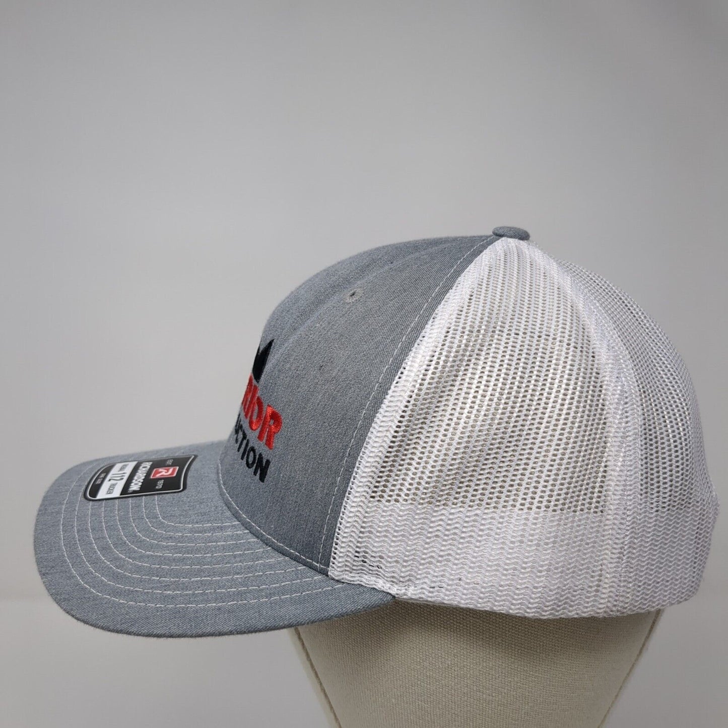 Superior Construction Snapback Trucker Hat Gray OS Adjustable Mesh Richardson