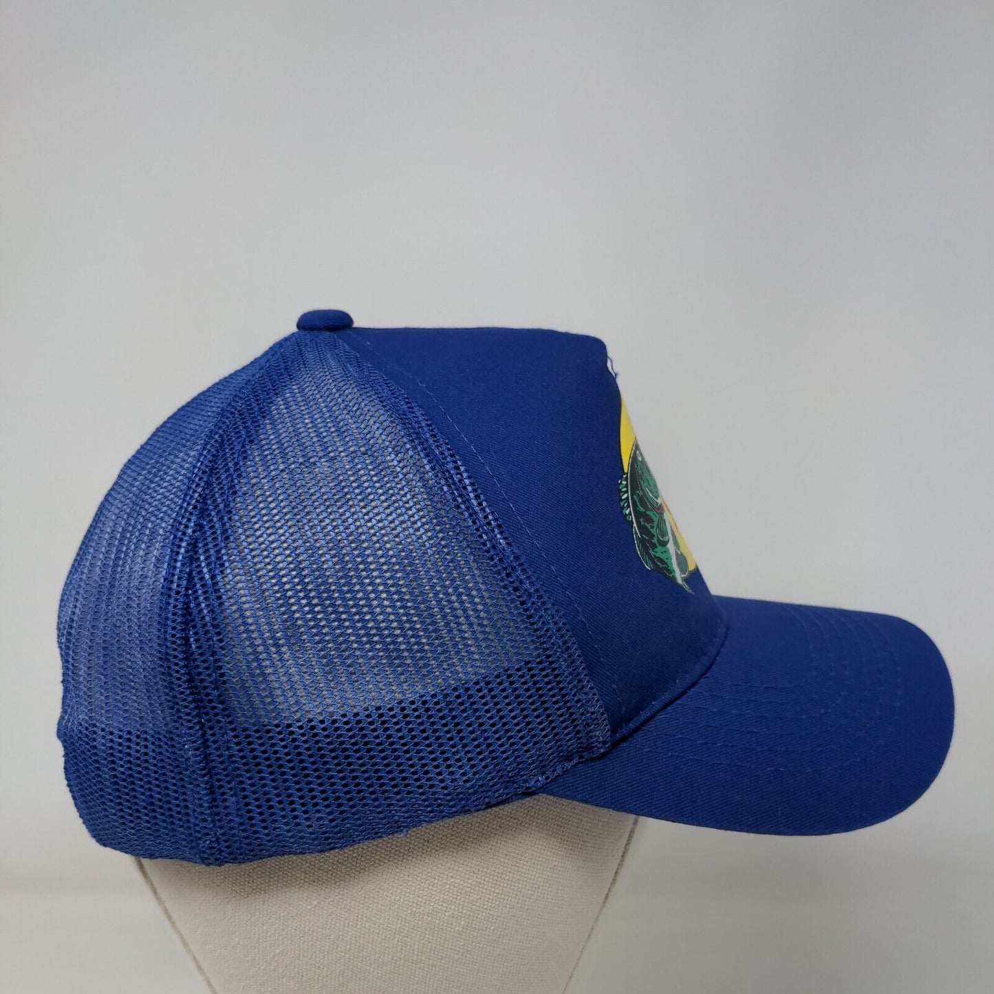 Bass Pro Shops Snapback Mesh Back Trucker Hat Blue OSFM Gone Fishing