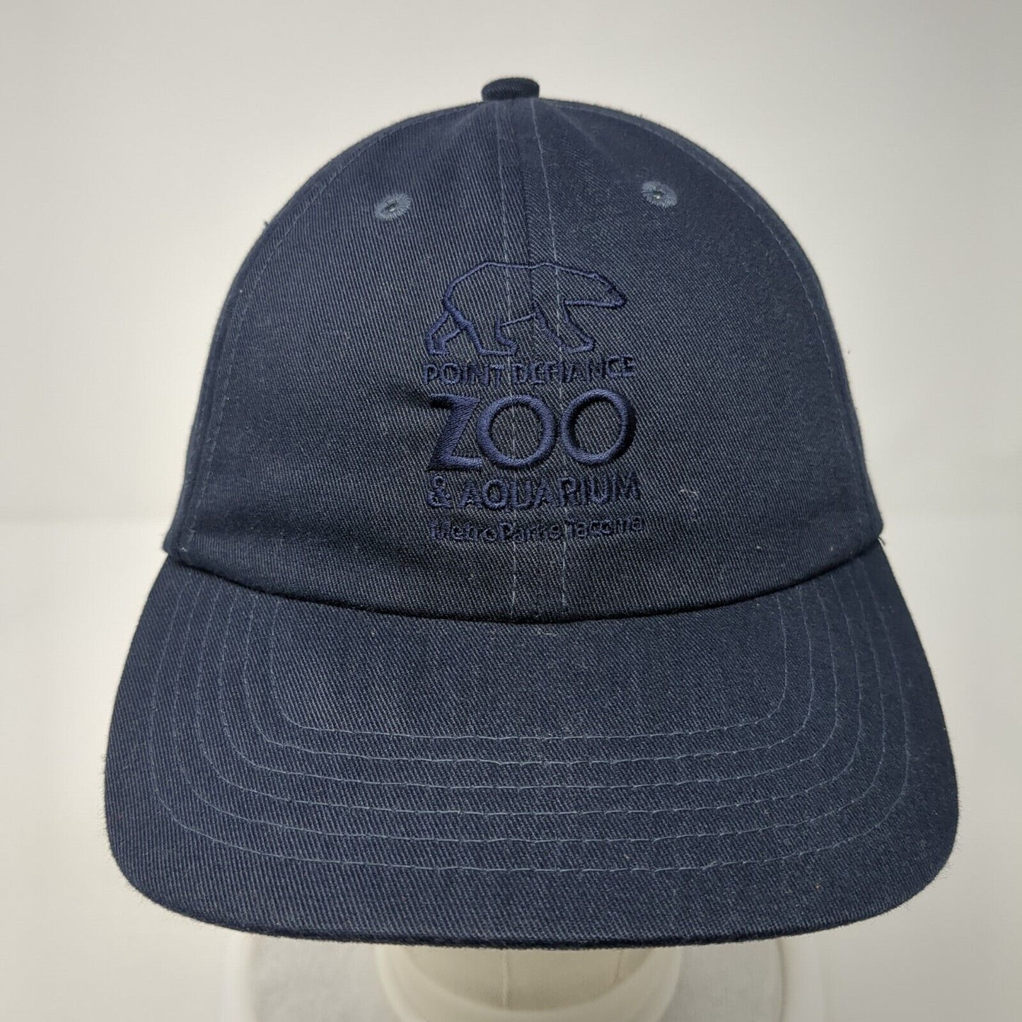 Point Defiance Zoo & Aquarium Slideback Hat Blue OS Adjustable Embroidered