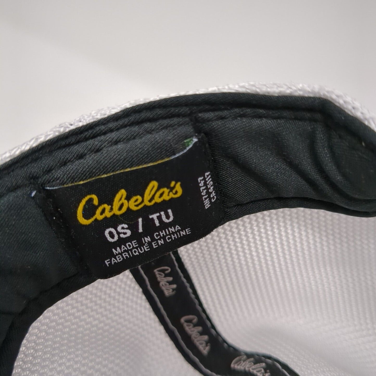 USA Flag Cabela's Snapback Trucker Hat Blue OS Adjustable Patriotic Mesh Back