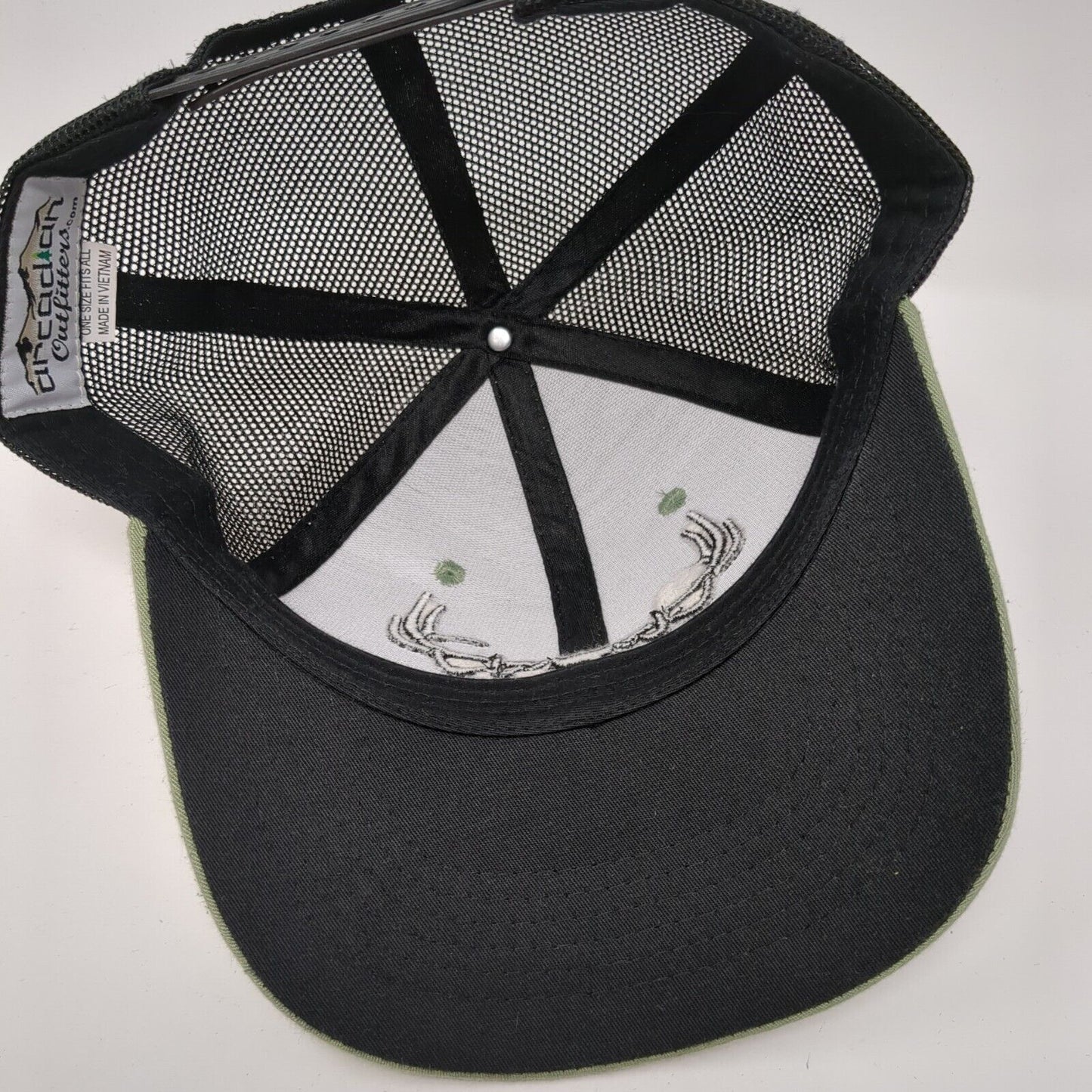 Arcadian Outfitters Snapbback Trucker Hat Green One Size Adjustable Mesh Back