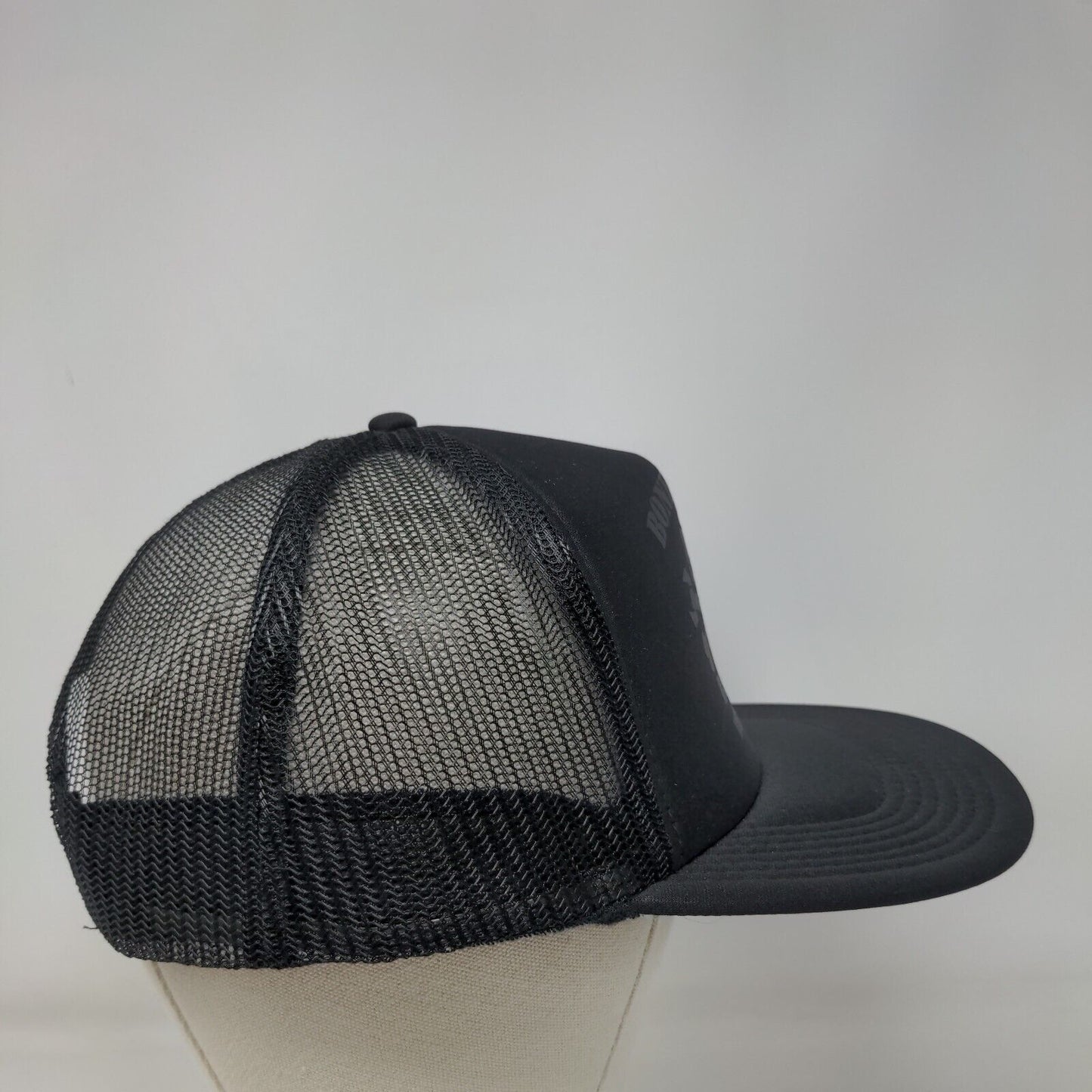 Boneyard Beer Bend OR Snapback Trucker Hat Black OSFM Adjustable Mesh Back Otto