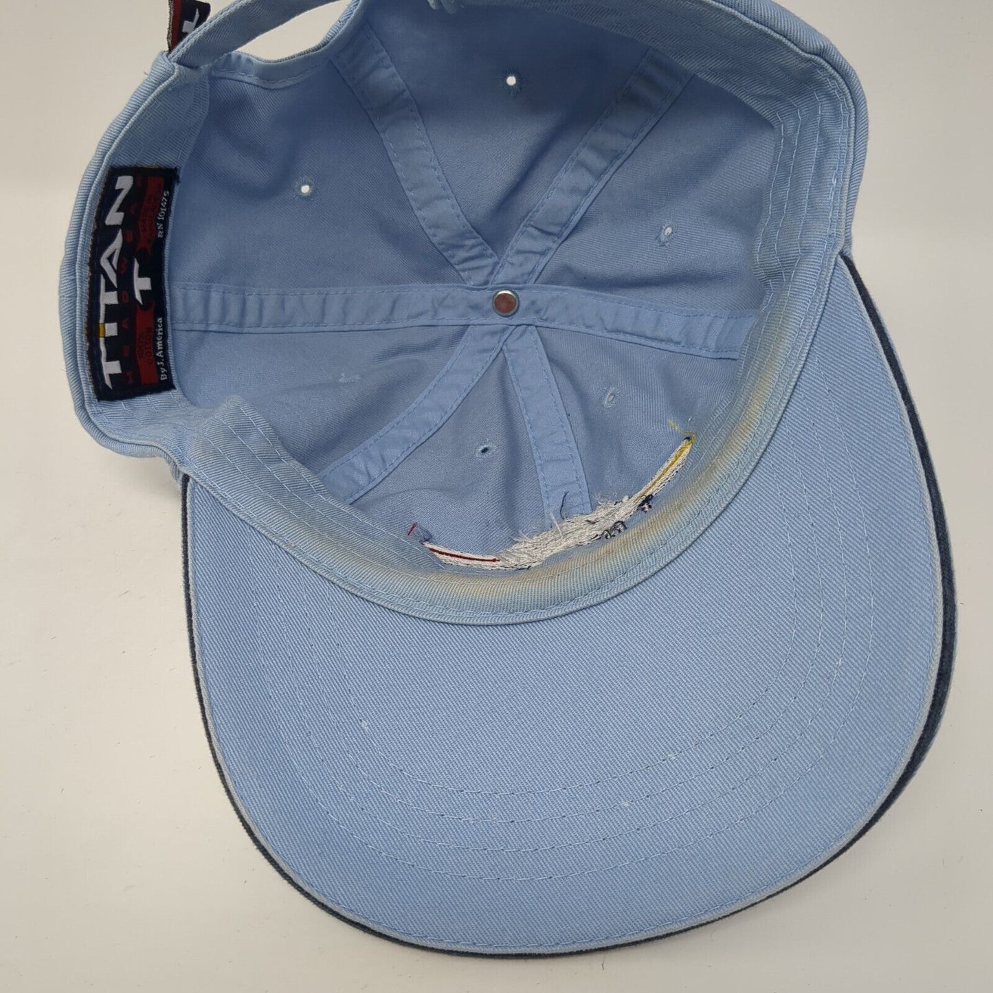 McCall Idaho Mountain Slideback Hat Blue One Size Embroidered Titan