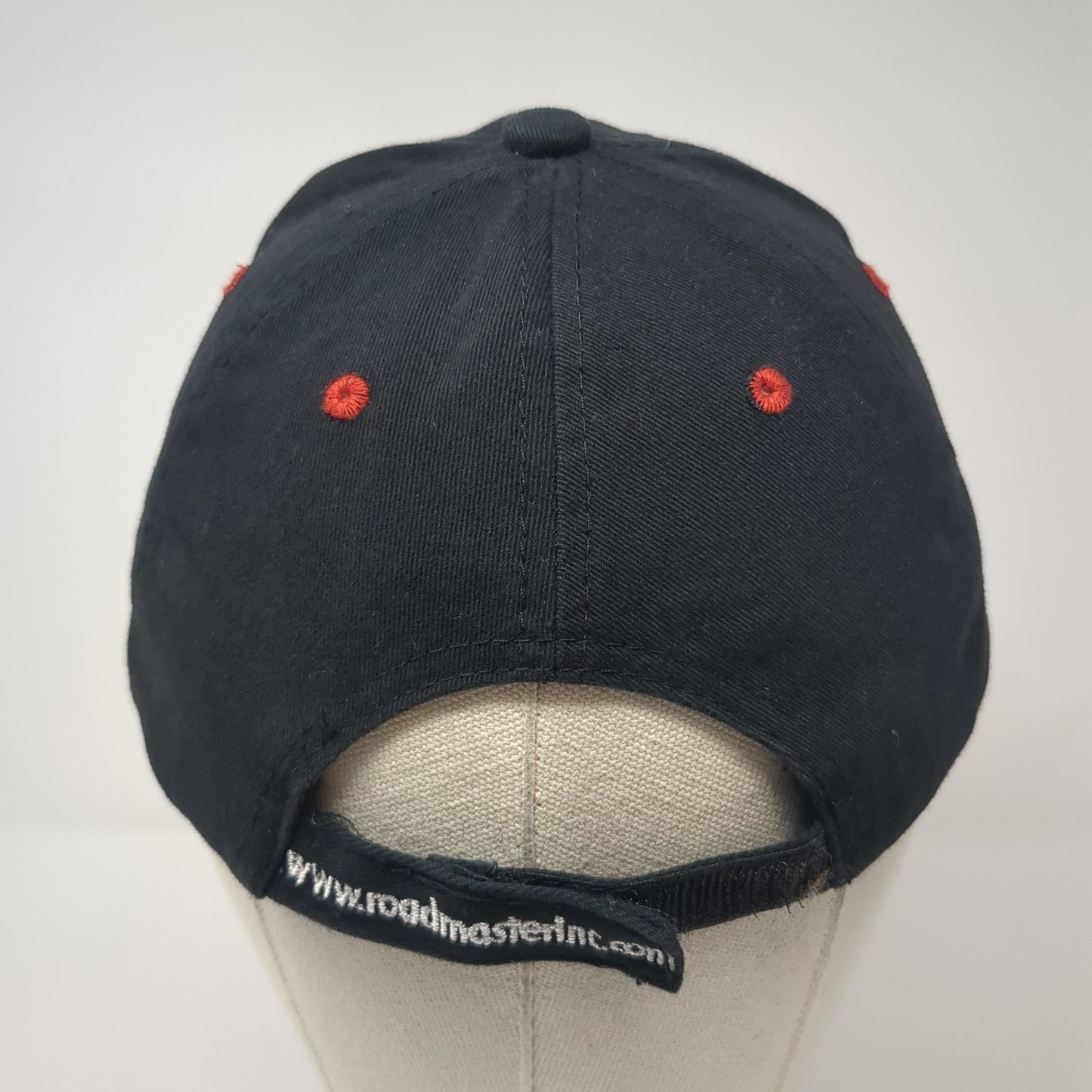 Roadmaster Strapback Hat Black One Size Adjustable Embroidered 6 Panel