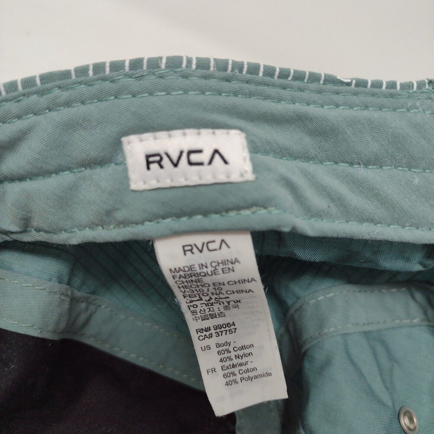 RVCA Slideback Hat Multicolor OSFA Adjustable Embroidered Vented Holes