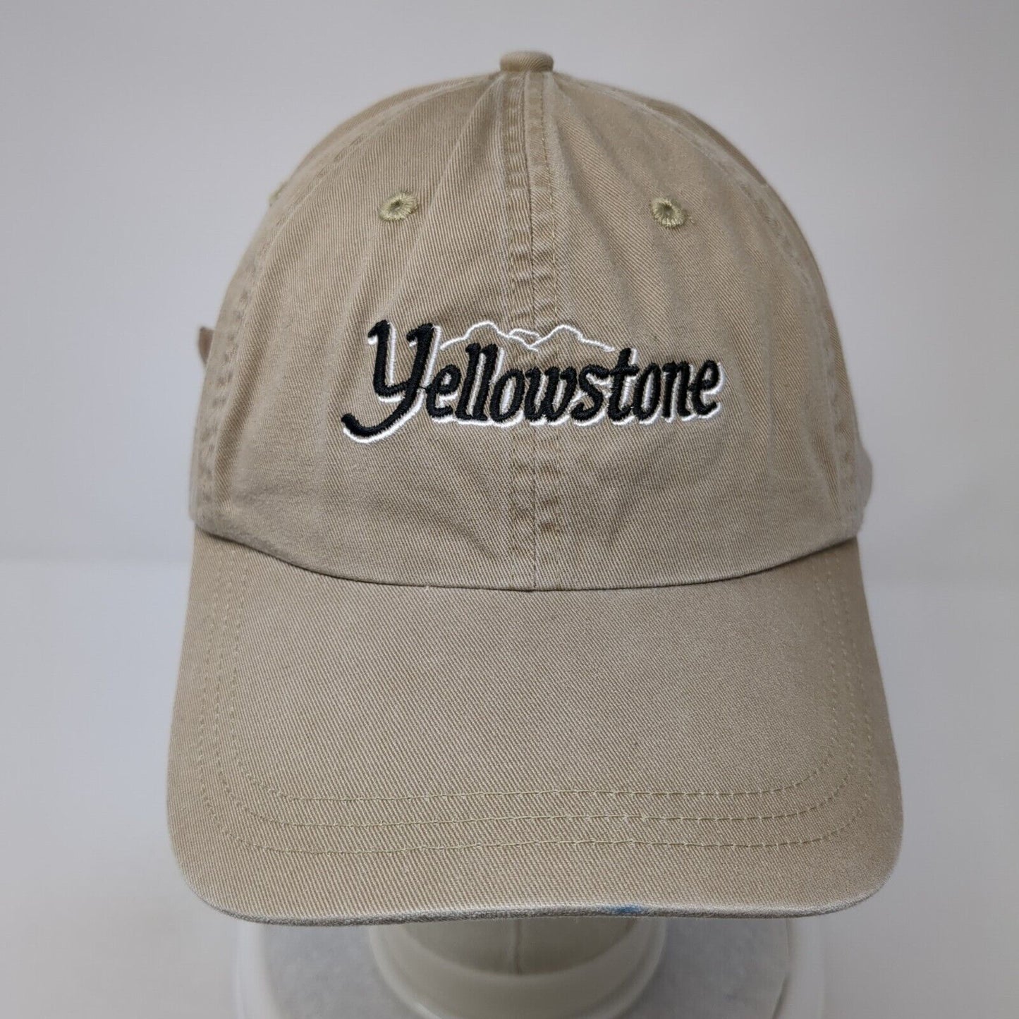 Yellowstone Strapback Hat Tan One Size Adjustable Classic Cut Embroidered Ahead