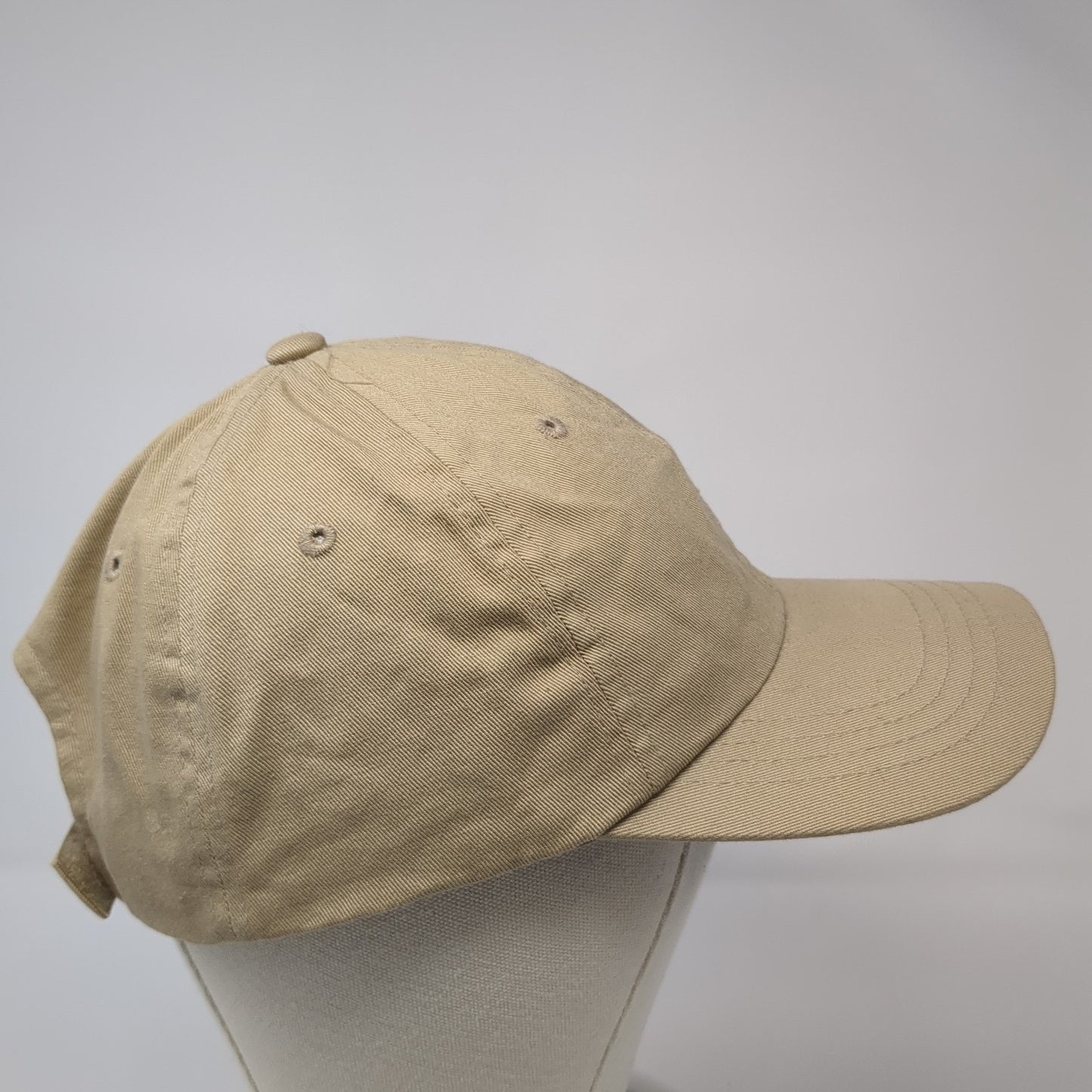 Unbranded Strapback Baseball Cap Brown One Size Adjustable Vented Holes Blank