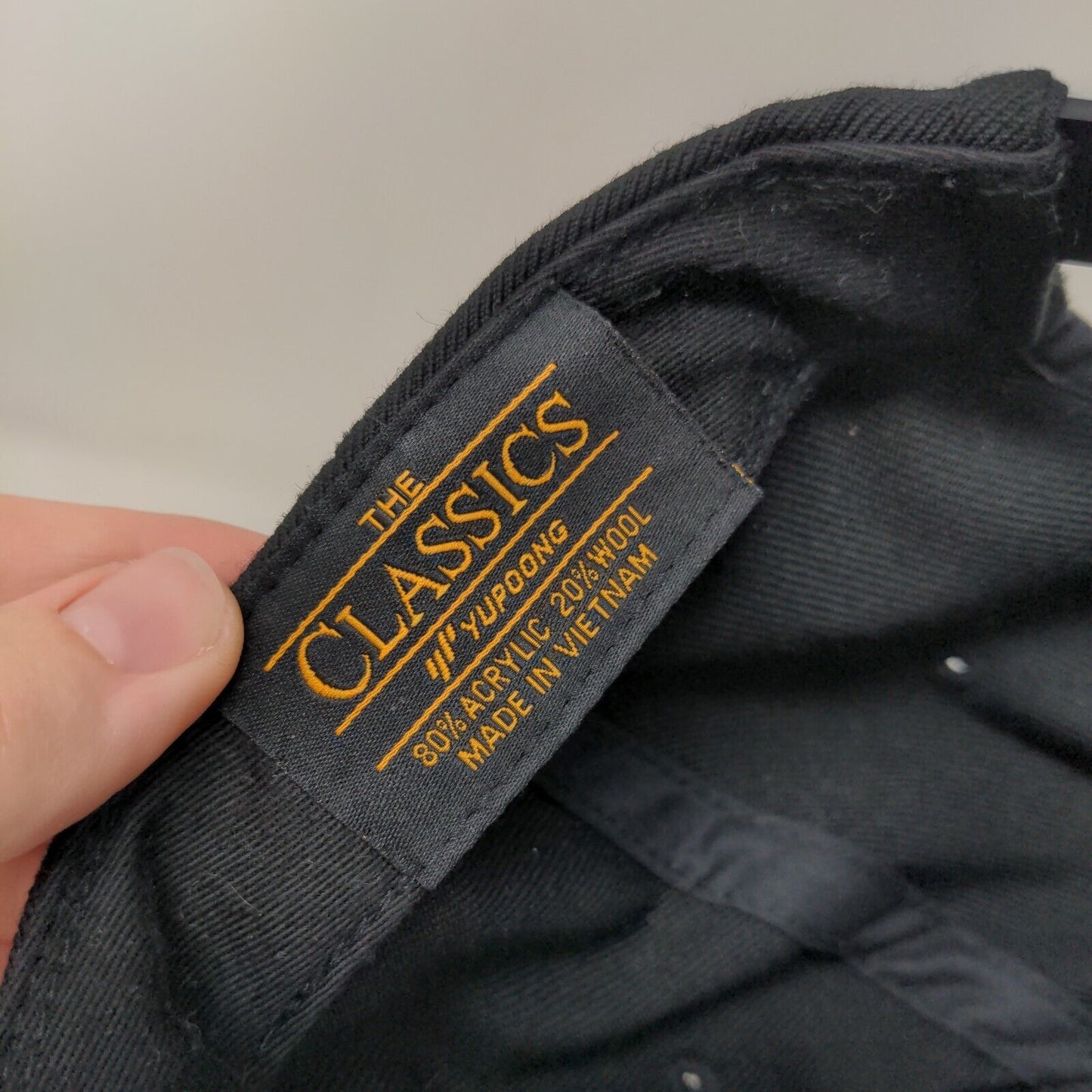 PTX Snapback Hat Black One Size Embroidered 6 Panel The Classic Yupoong