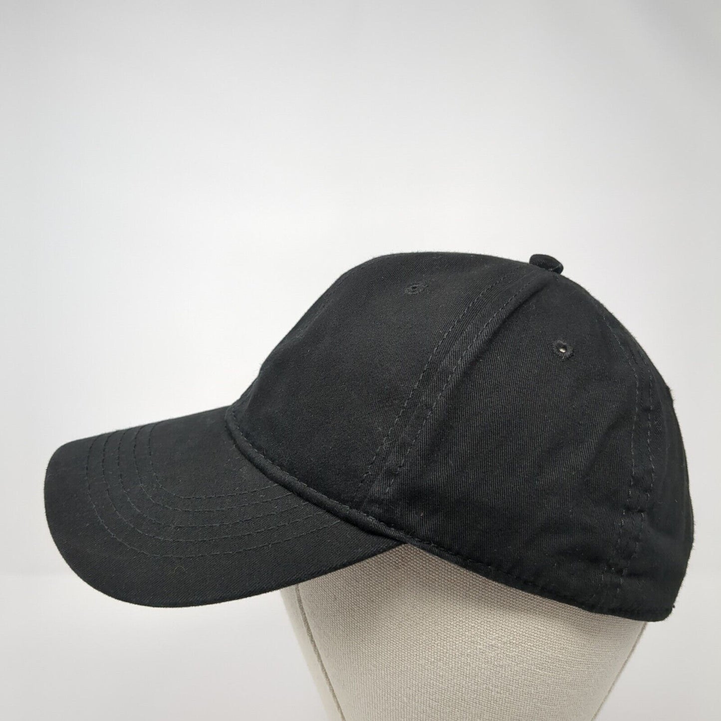 Unbranded Slideback Hat Black One Size Adjustable Blank Outdoor Solid