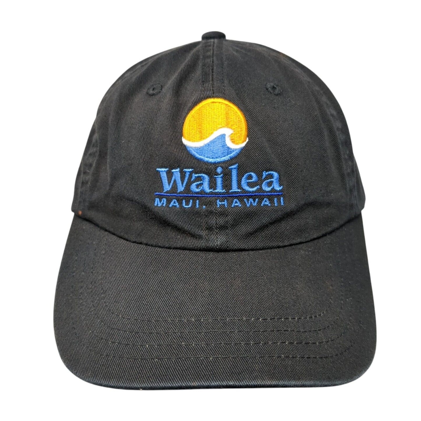 Wailea Maui Hawaii Slideback Hat Black One Size Adjustable Imperial