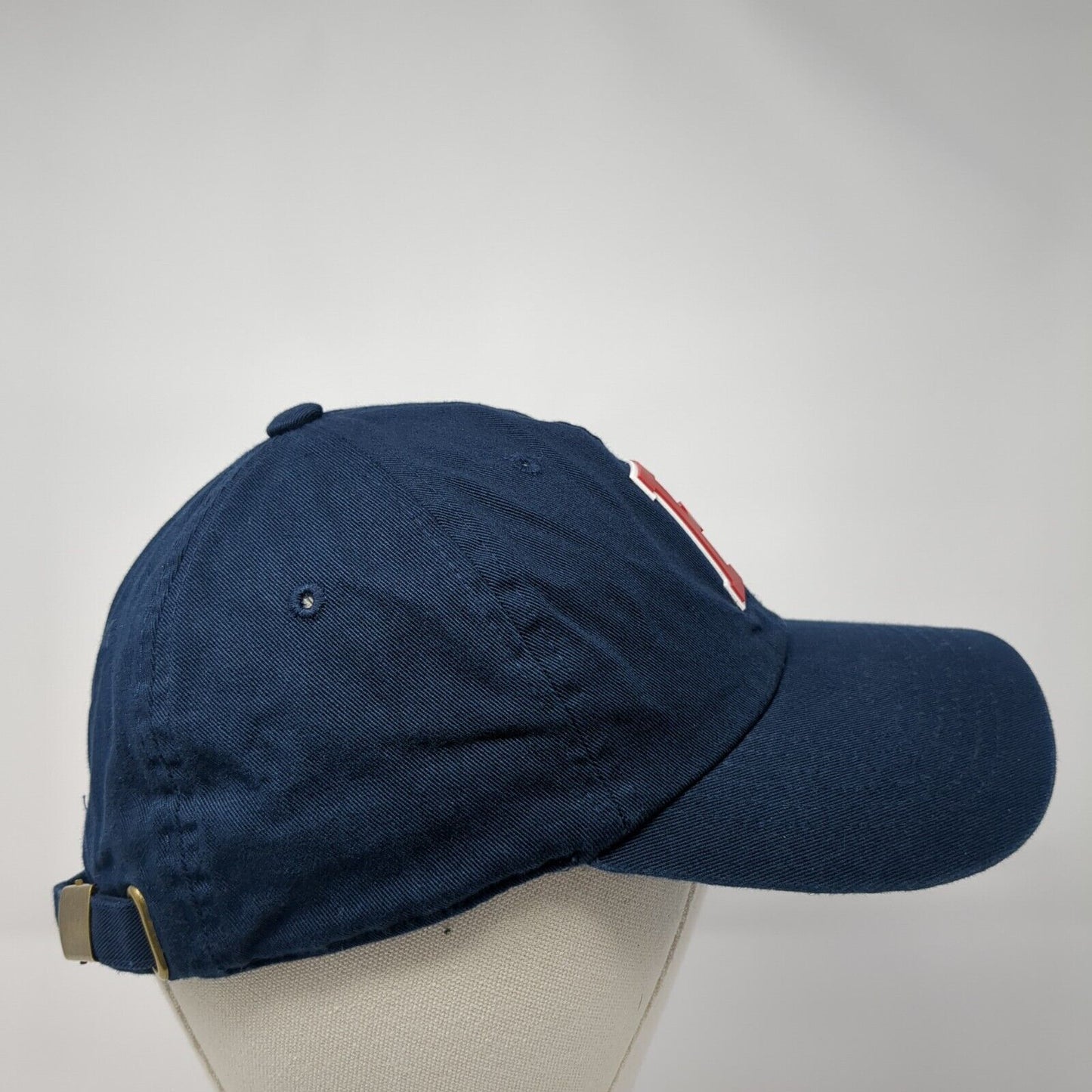 Letter F Slideback Hat Blue One Size Adjustable Vented Holes 6 Panel Cotton
