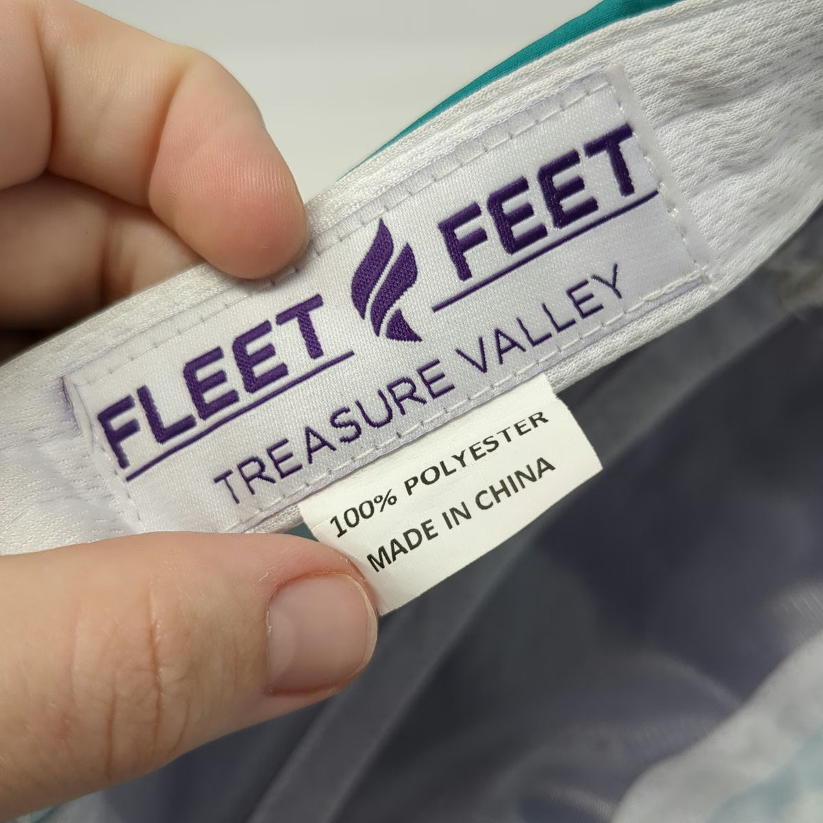 Fleet Feet 5 Panel Hat Purple Blue One Size Boise Greenbelt Relays Idaho Running