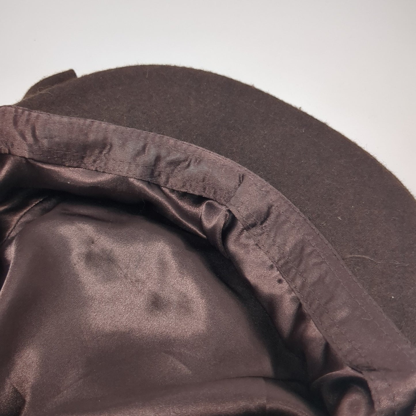 Ann Taylor LOFT Cadet Army Cap Brown One Size Bow Tie Lightweight Blank