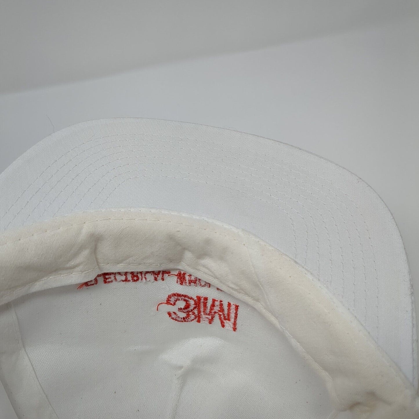 3M Electrical Wholesale Supply Slideback Hat White One Size Adjustable Rope LA
