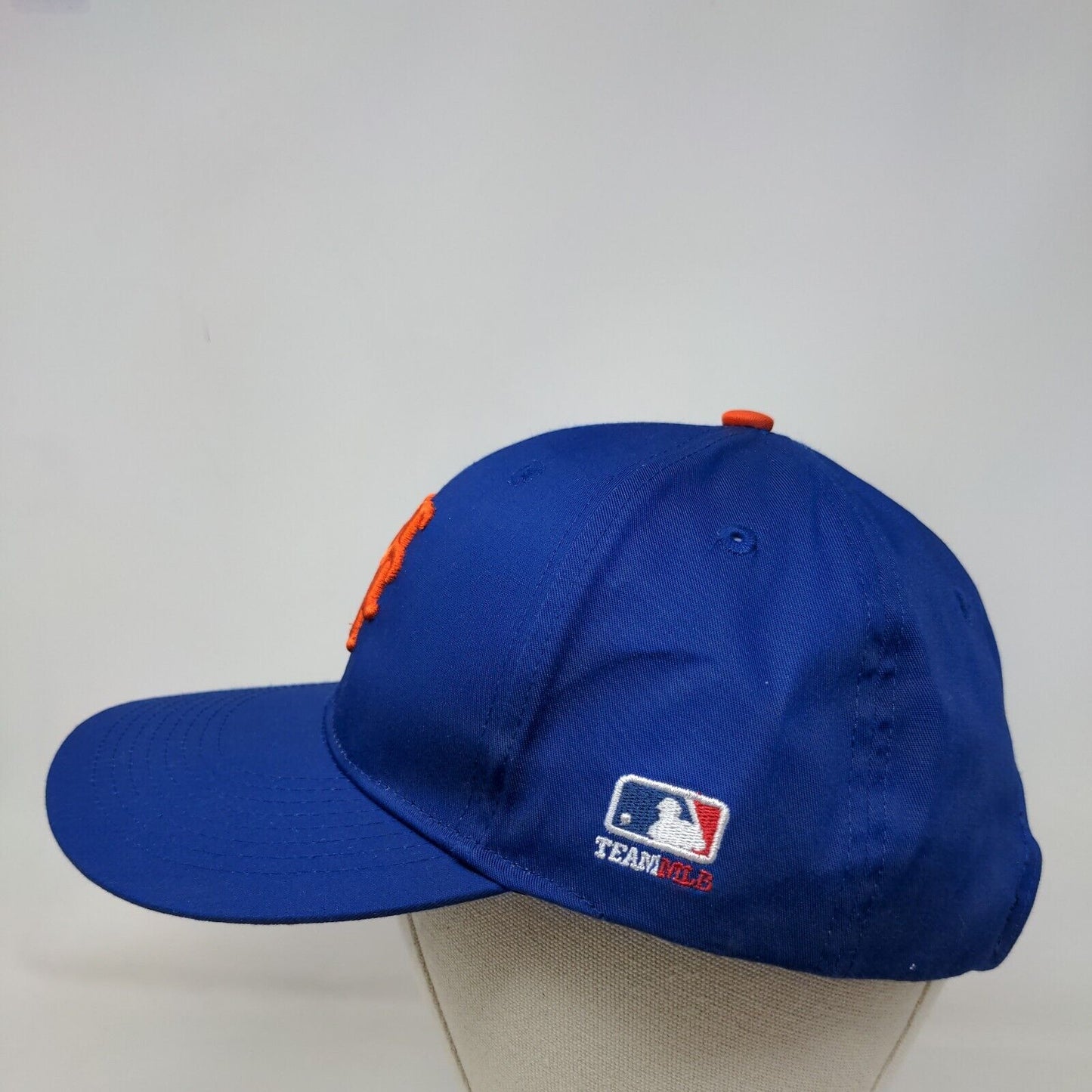 OC Sports Men's Strapback Hat Blue OSFM Embroidered New York Mets Logo