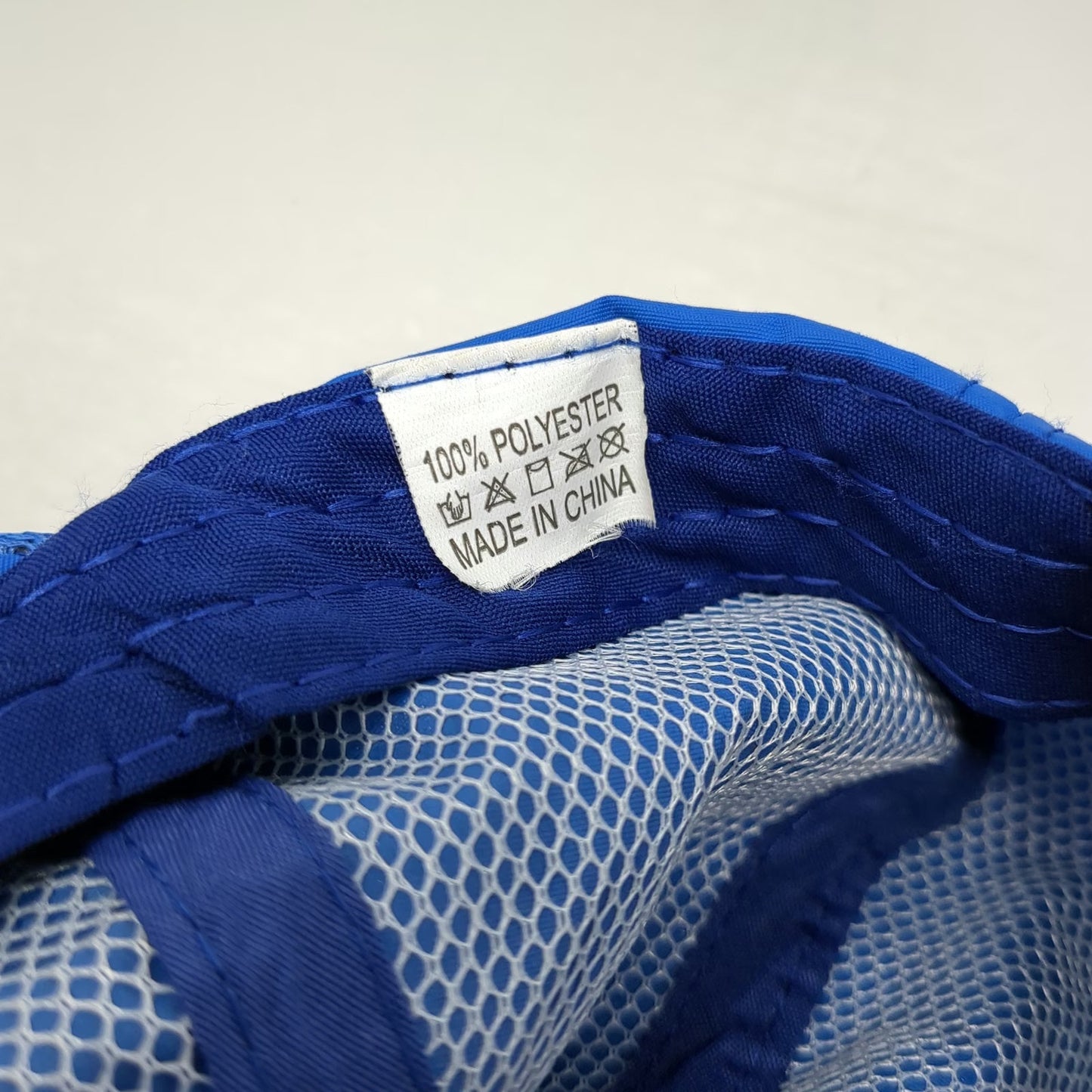 Blue NY Logo Baseball Cap OSFM Mesh Side Panels Adjustable Strapback Sport Hat
