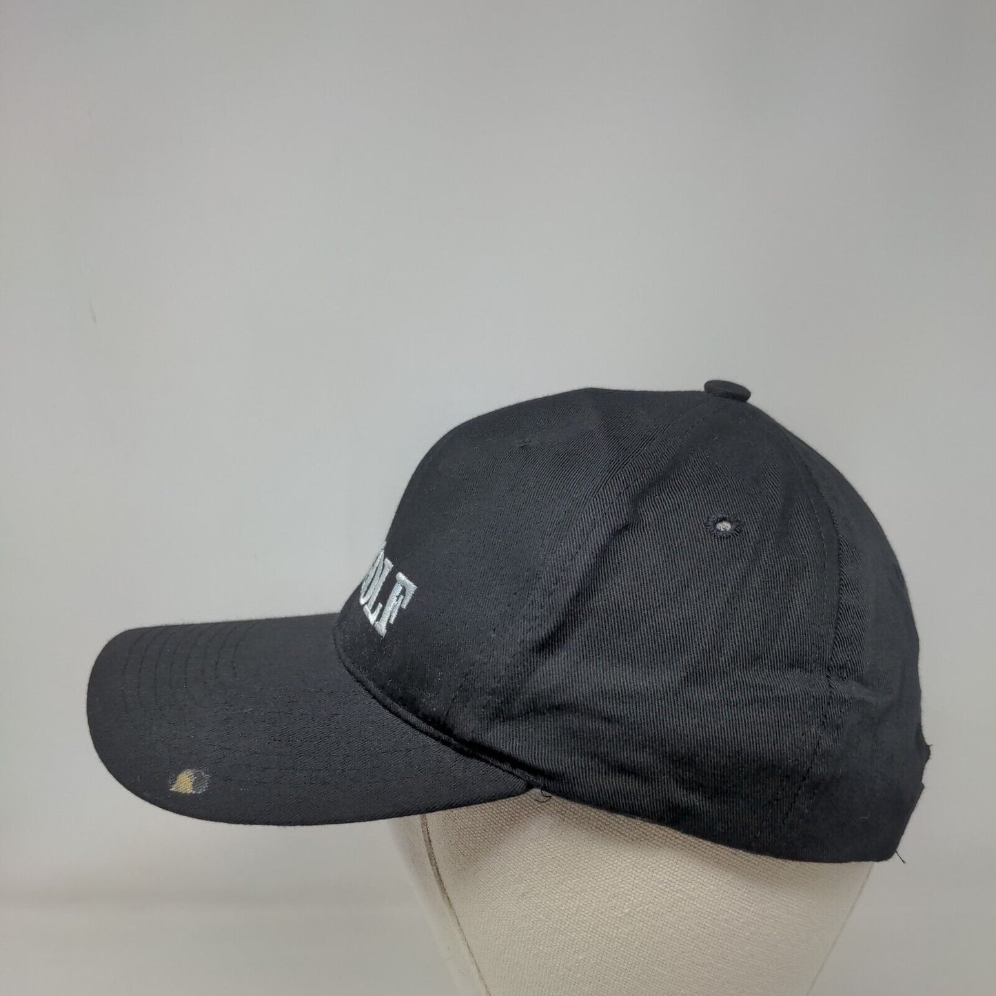 MHS Golf Strapback Hat Black Small Adjustable Embroidered Pro 214 Richardson