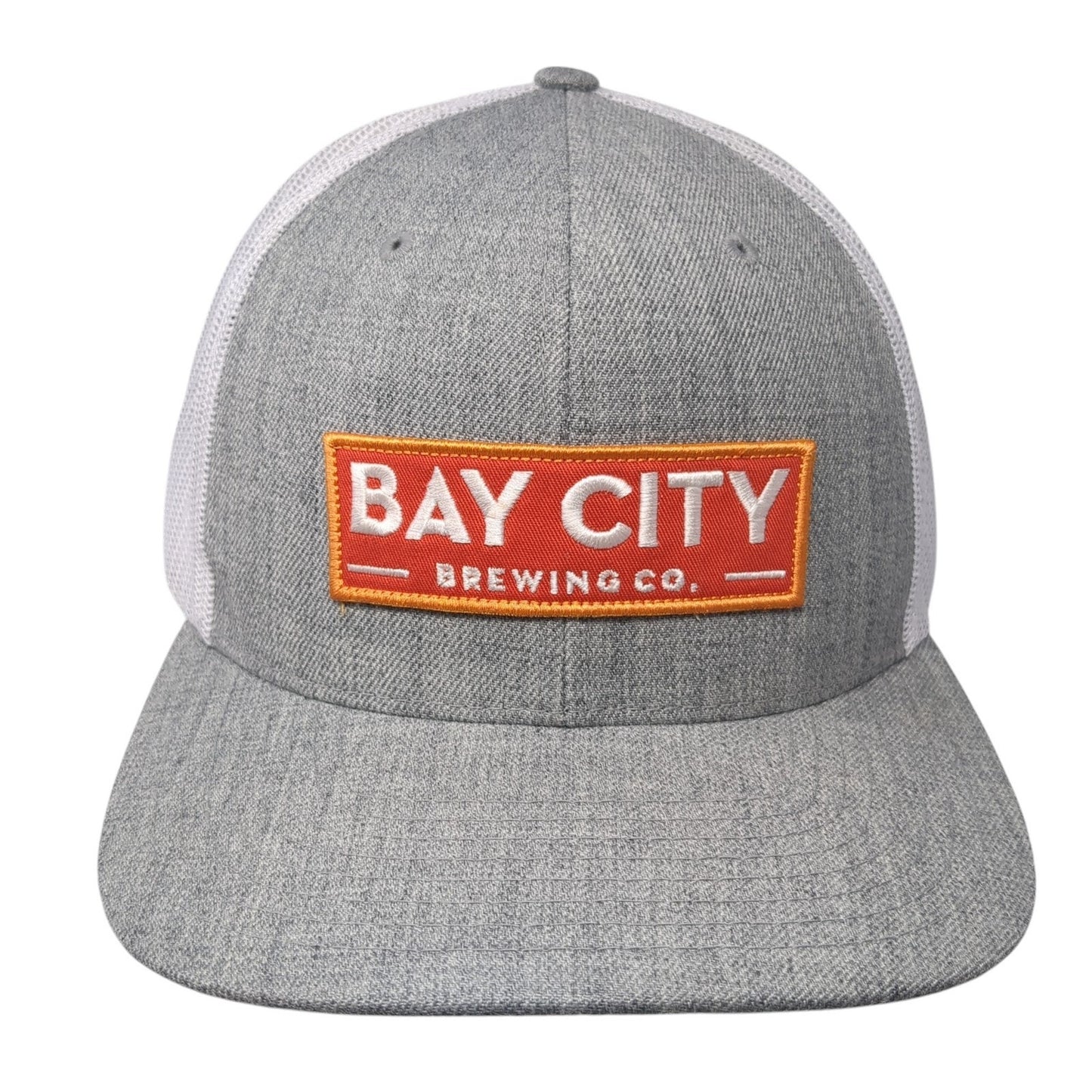 Bay City Brewing Co. Patch Snapback Trucker Hat Gray One Size Adjustable