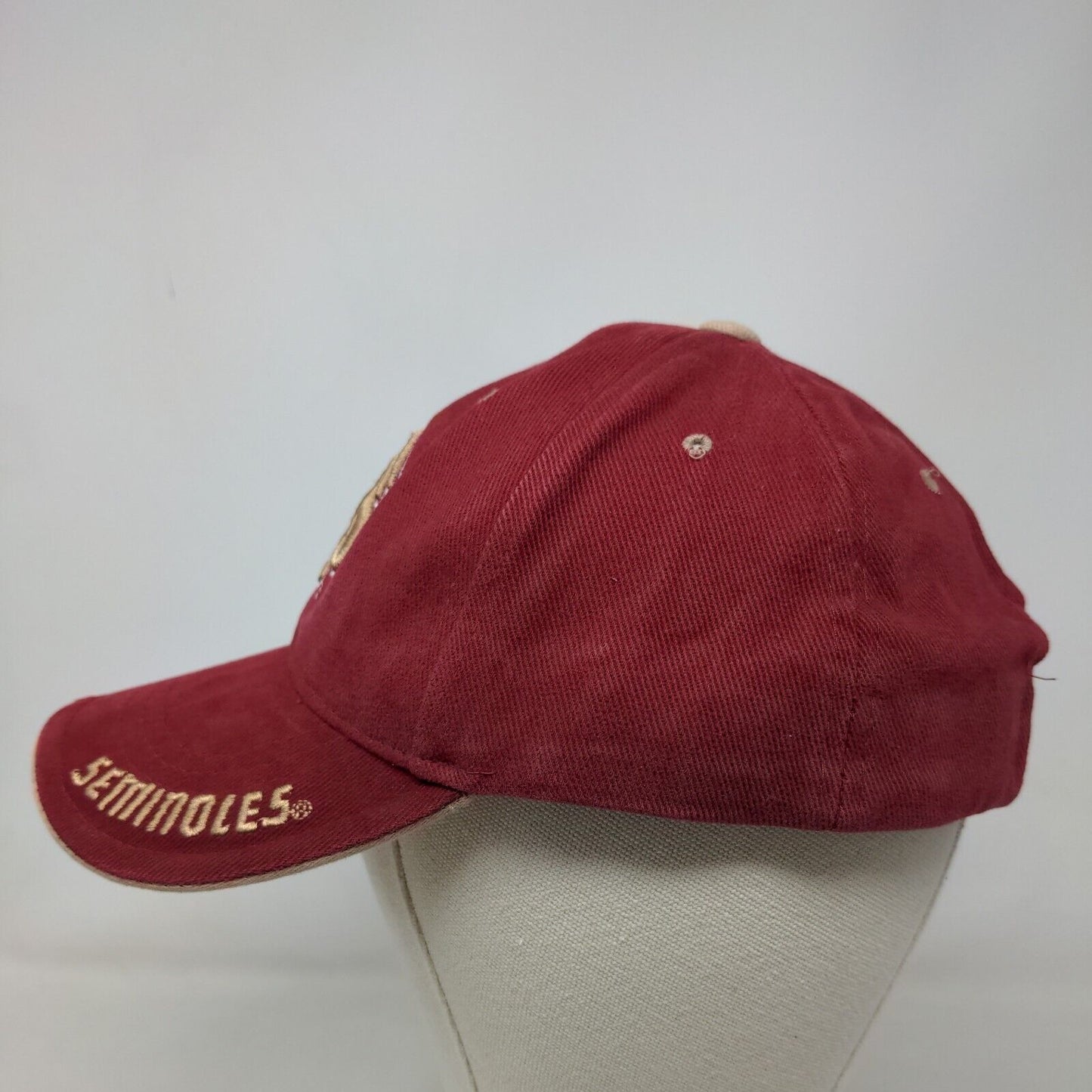 Team Pride Men's Strapback Hat Red Florida State Seminoles Embroidered Logo