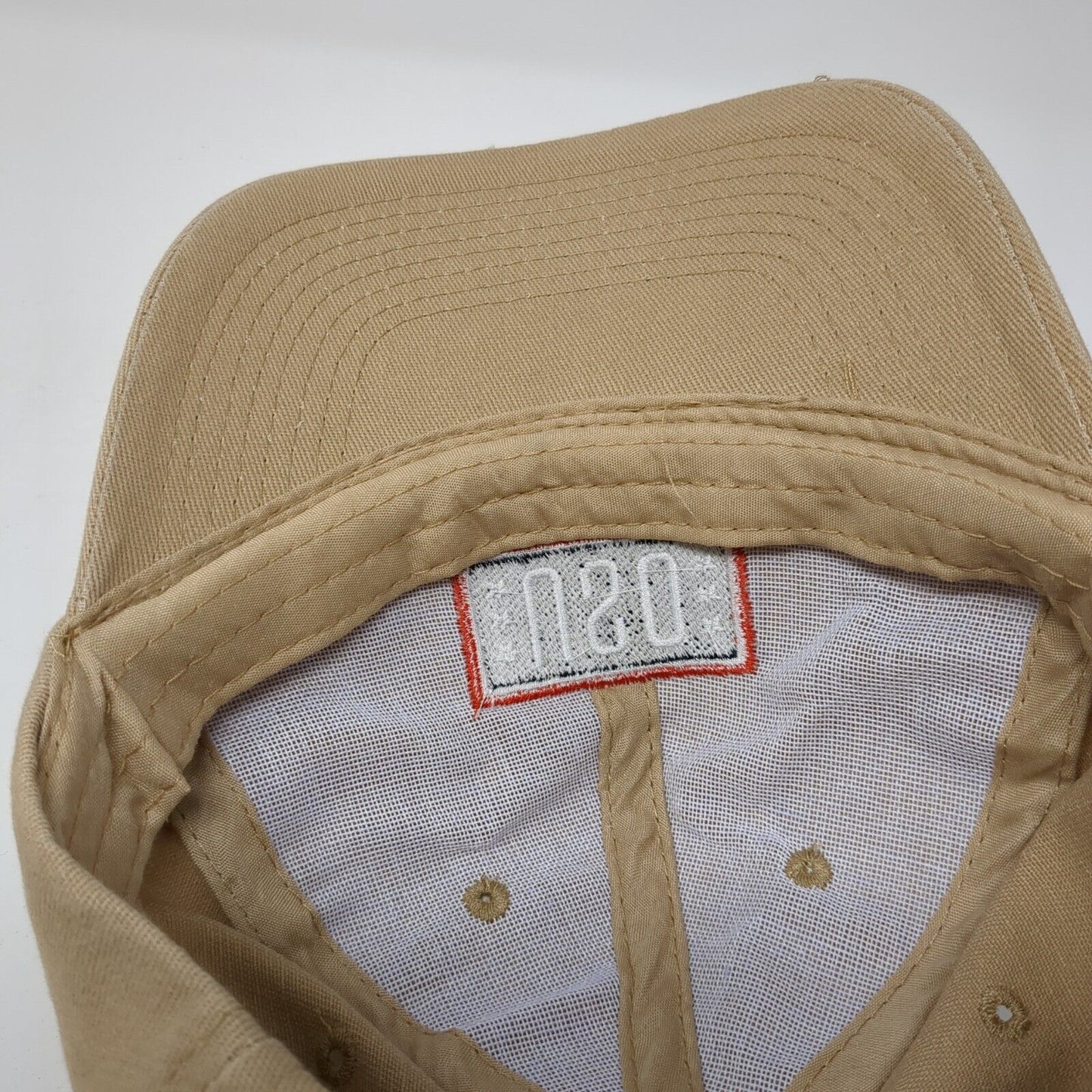 USO Support Our Heroes Slideback Hat Tan OS Adjustable Embroidered Cotton