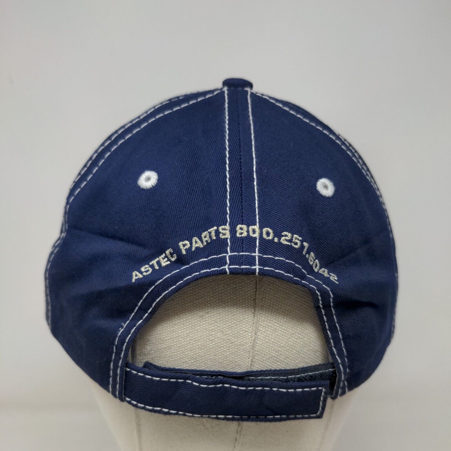 ASTEC Strapback Hat Blue OSFA Embroidered Adjustable 6 Panel Colorblock