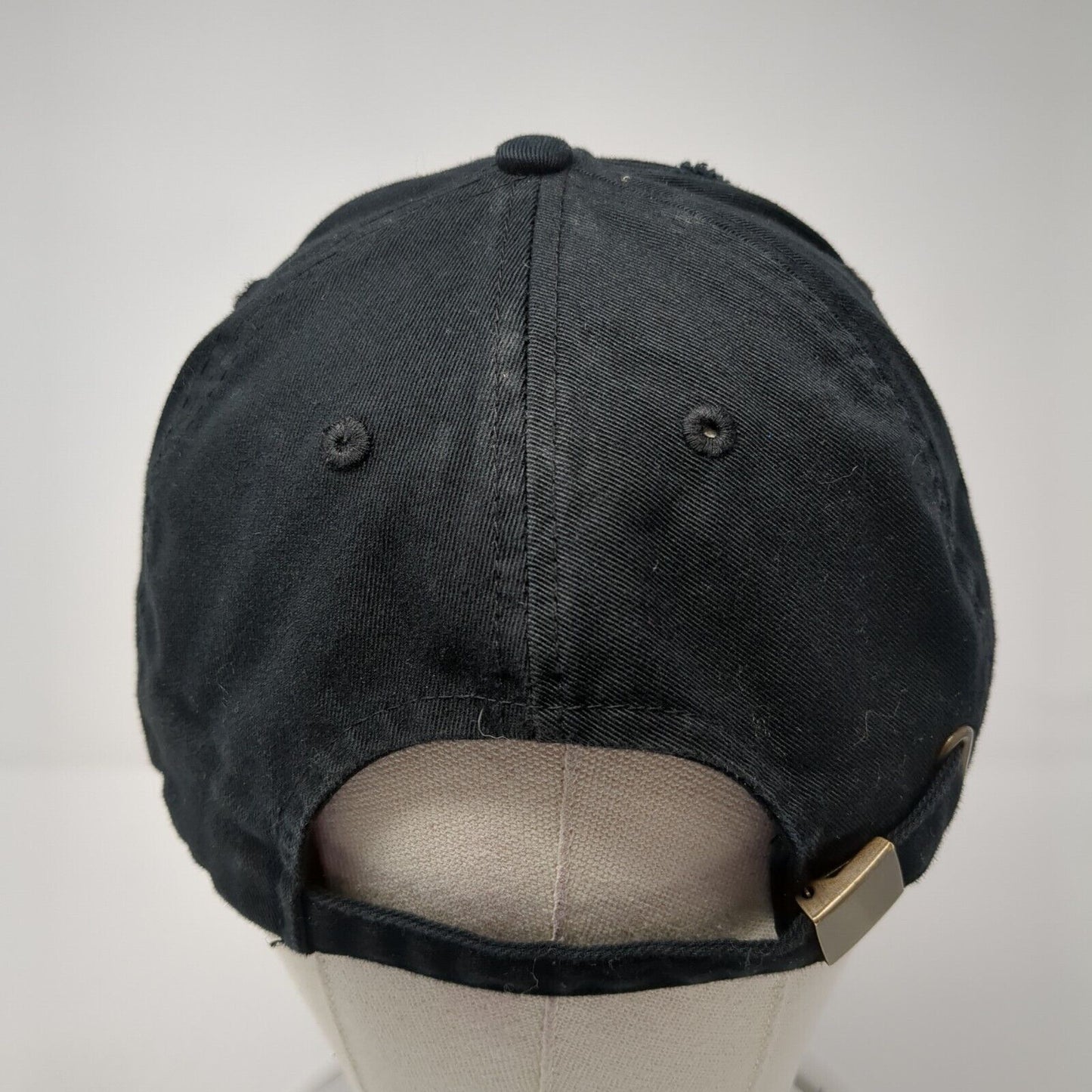 USA Flag Slideback Hat Black One Size Adjustable Distressed Patriotic KB ETHOS