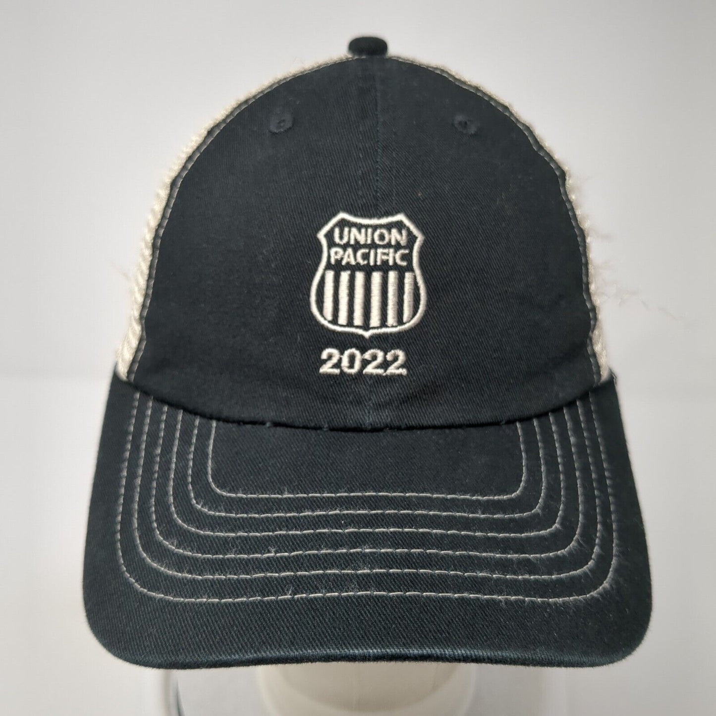 Union Pacific 2022 Slideback Trucker Hat Black OS Adjustable Mesh Back Sportsman