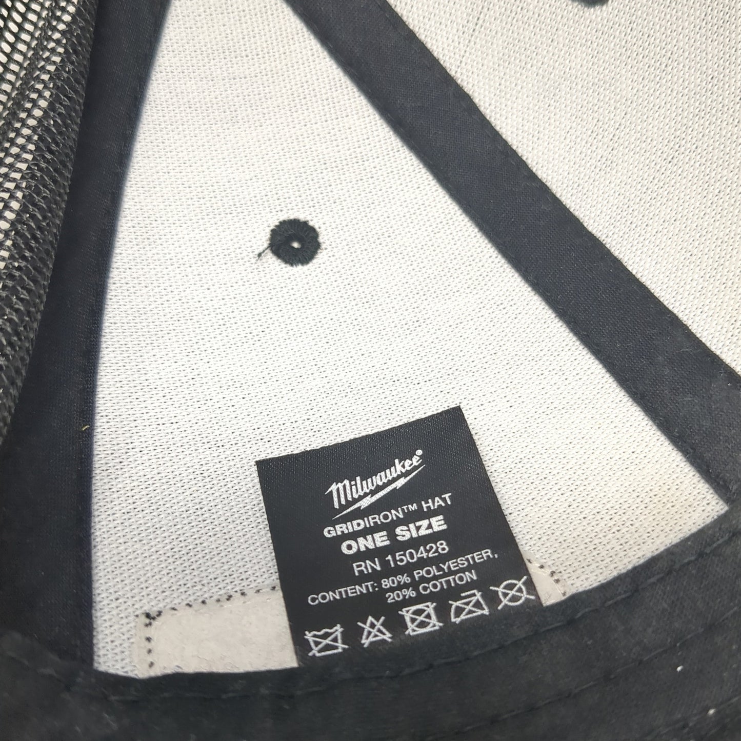 Milwaukee Snapback Mesh Back Trucker Hat Black One Size Adjustable