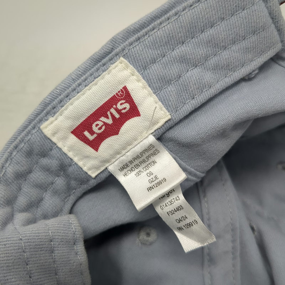 Levi's Baseball Cap Blue One Size Floral Daisy Cotton Slideback Adjustable Hat