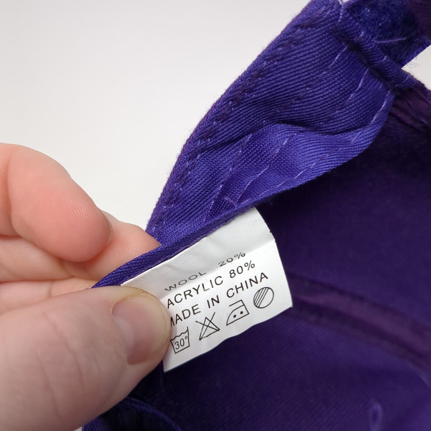 Unbranded Strapback Hat Purple One Size Adjustable Vented Holes 6 Panel Blank