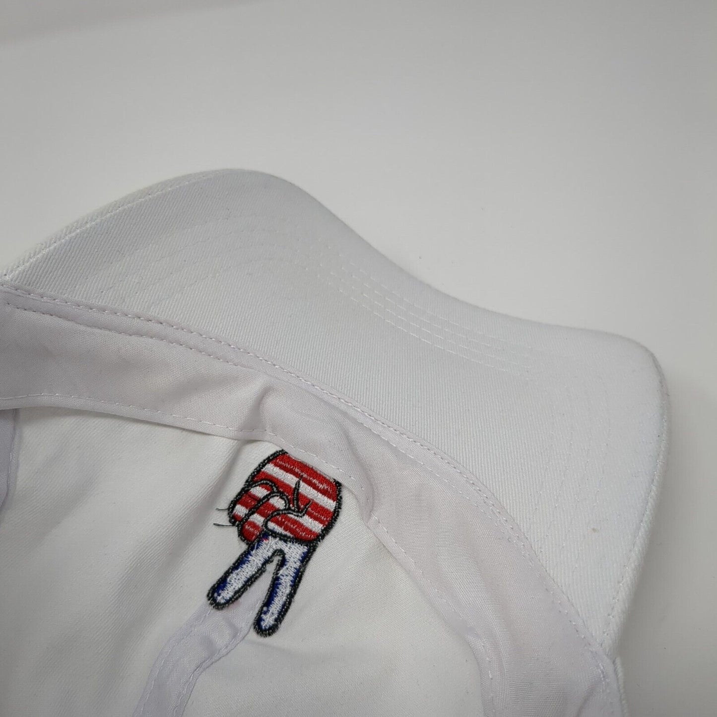Peace Sign Slideback Hat White One Size Embroidered Patriotic David And Young