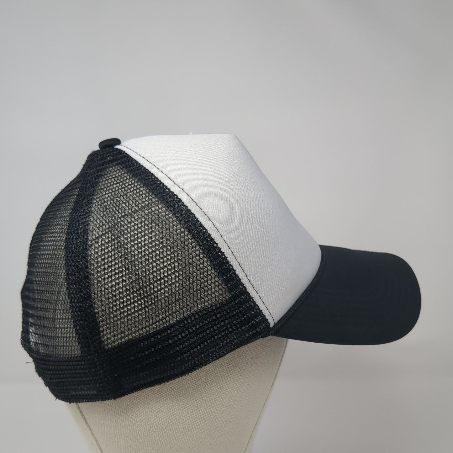 Baseball Mom Snapback Mesh Back Trucker Hat Black One Size Colorblock