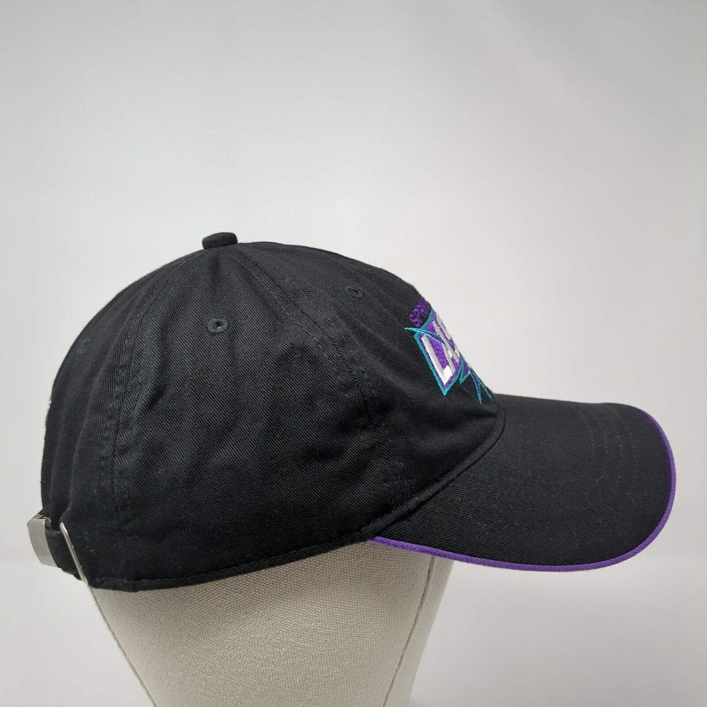 Springfield Lasers Tennis Slideback Hat Black One Size Adjustable Embroidered