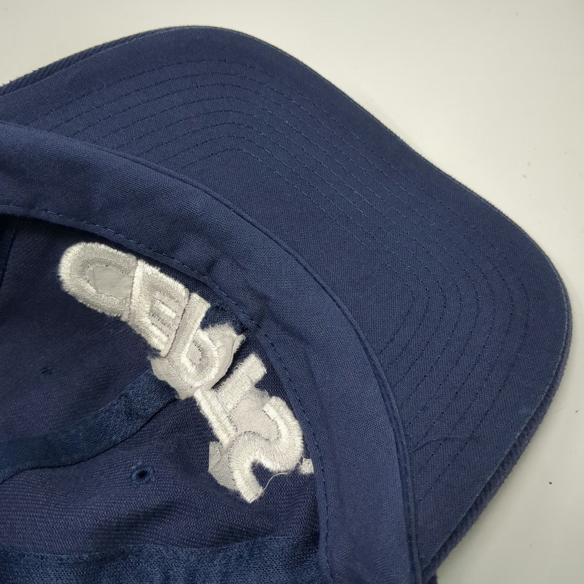 Nissin Cap Certs Blue One Size Baseball Cap Hat Embroidered Slogan Slideback