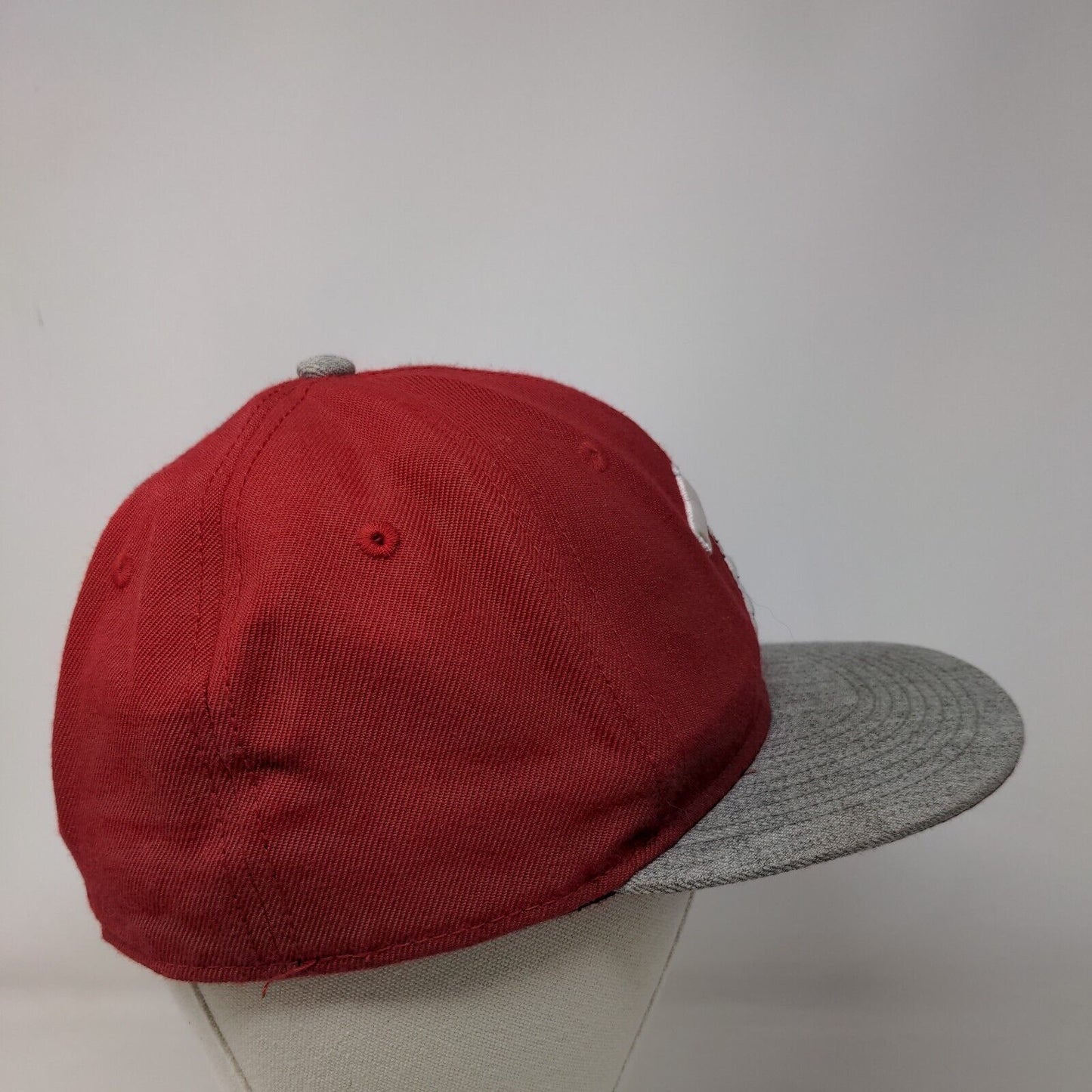 Baseballism Fitted Hat Red Size 7 3/8 Embroidered Patriotic Vented Holes