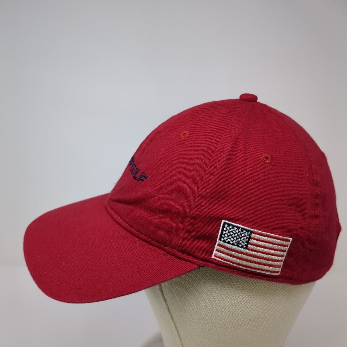Topgolf Slideback Hat Red One Size Adjustable Embroidered Patriotic Callaway