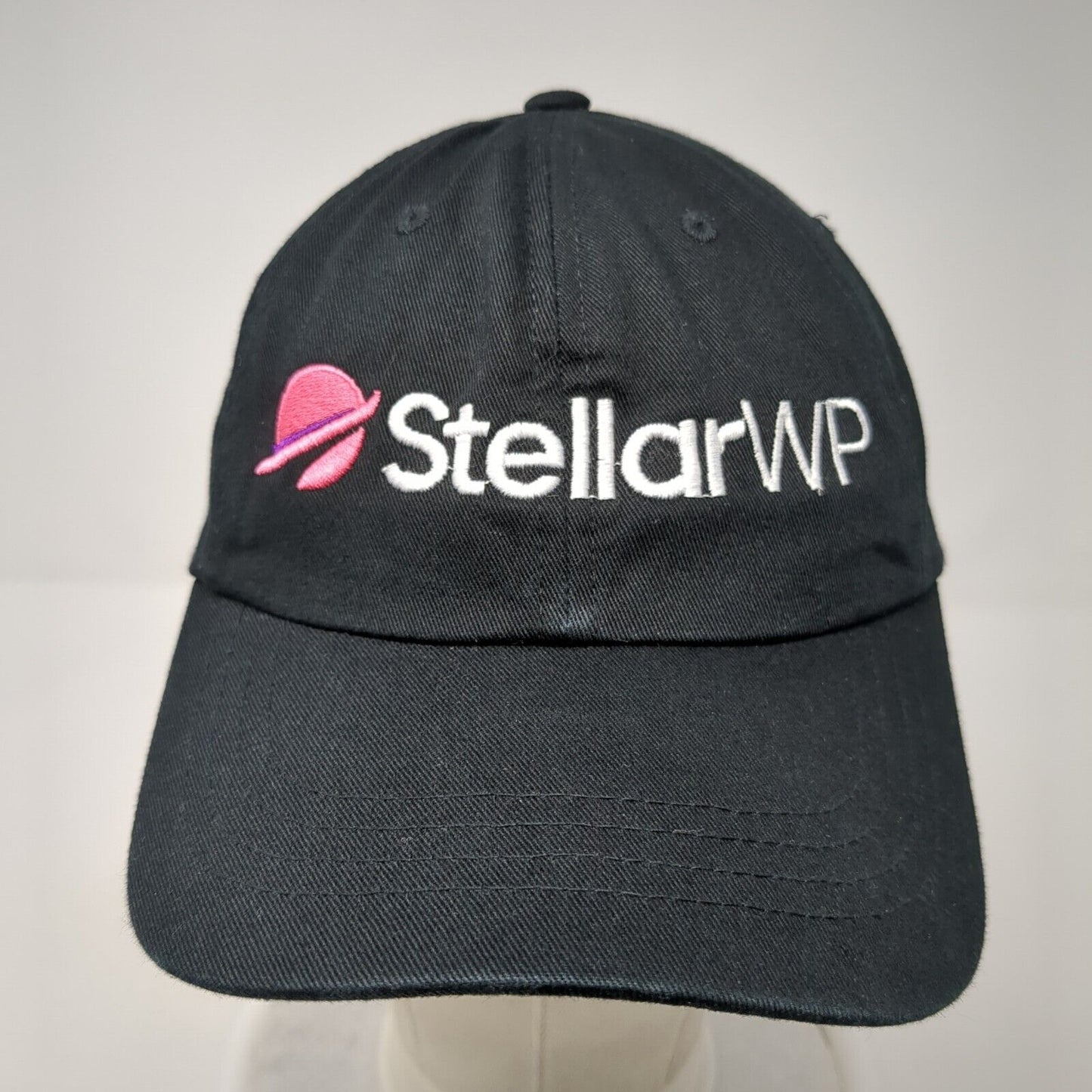 StellarWP Slideback Hat Black One Size Adjustable Embroidered Classics Yupoong