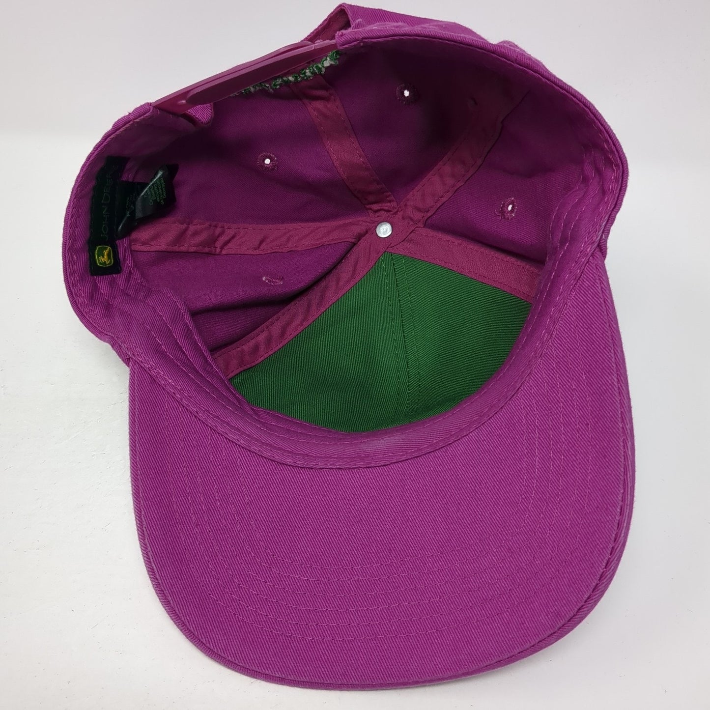 Sydenstricker Snapback Hat Pink One Size Embroidered John Deere 6 Panel
