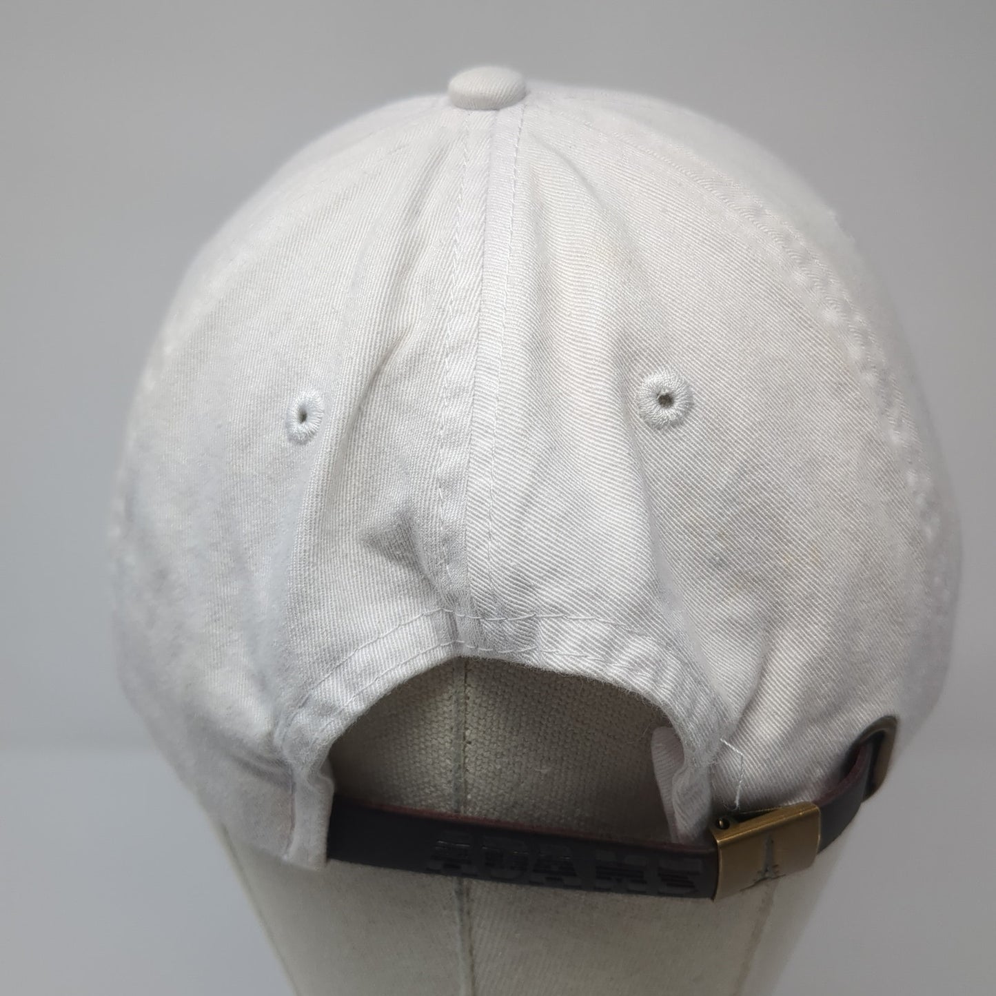 Delta Gamma Slideback Hat White One Size Adjustable Leather Strap Adams
