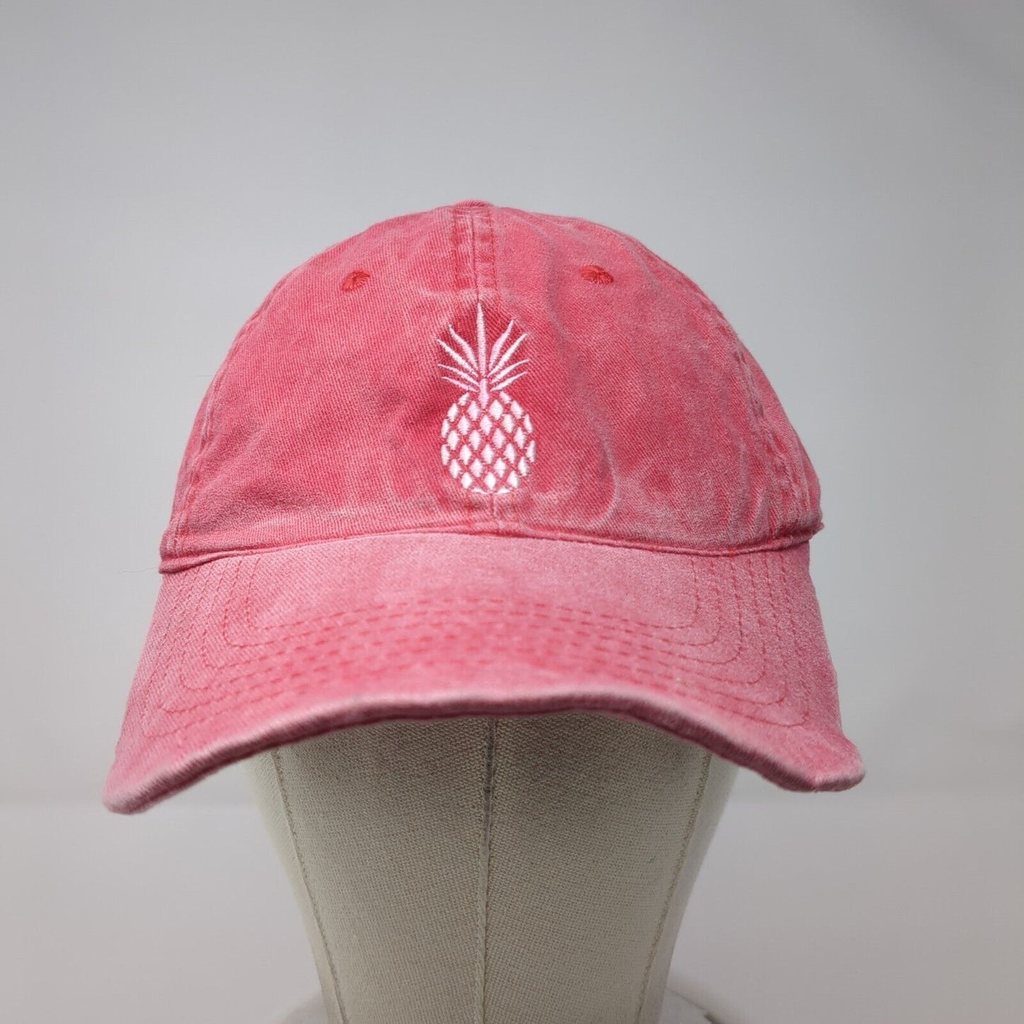 Pineapple Slideback Hat Red One Size Embroidered Adjustable 6 Panel