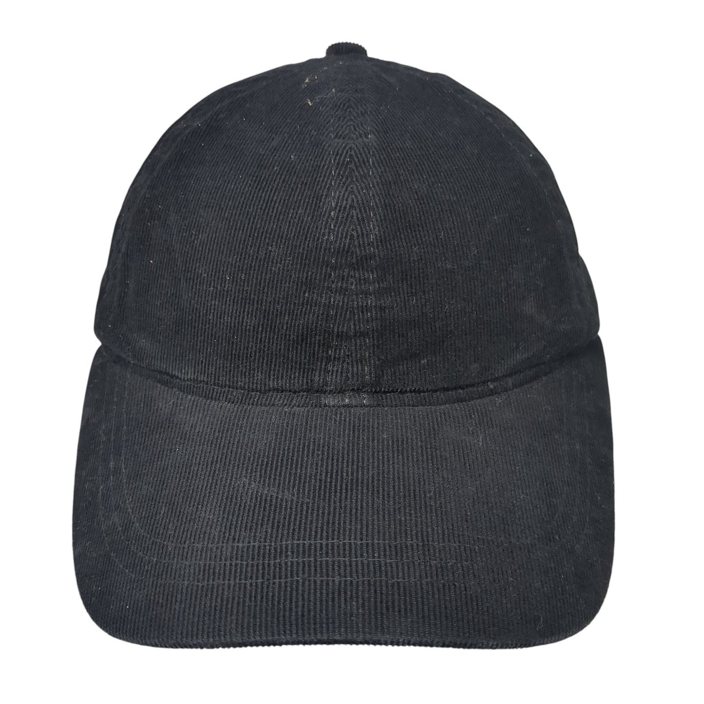Unbranded Strapback Hat Solid Black One Size Adjustable Blank Casual