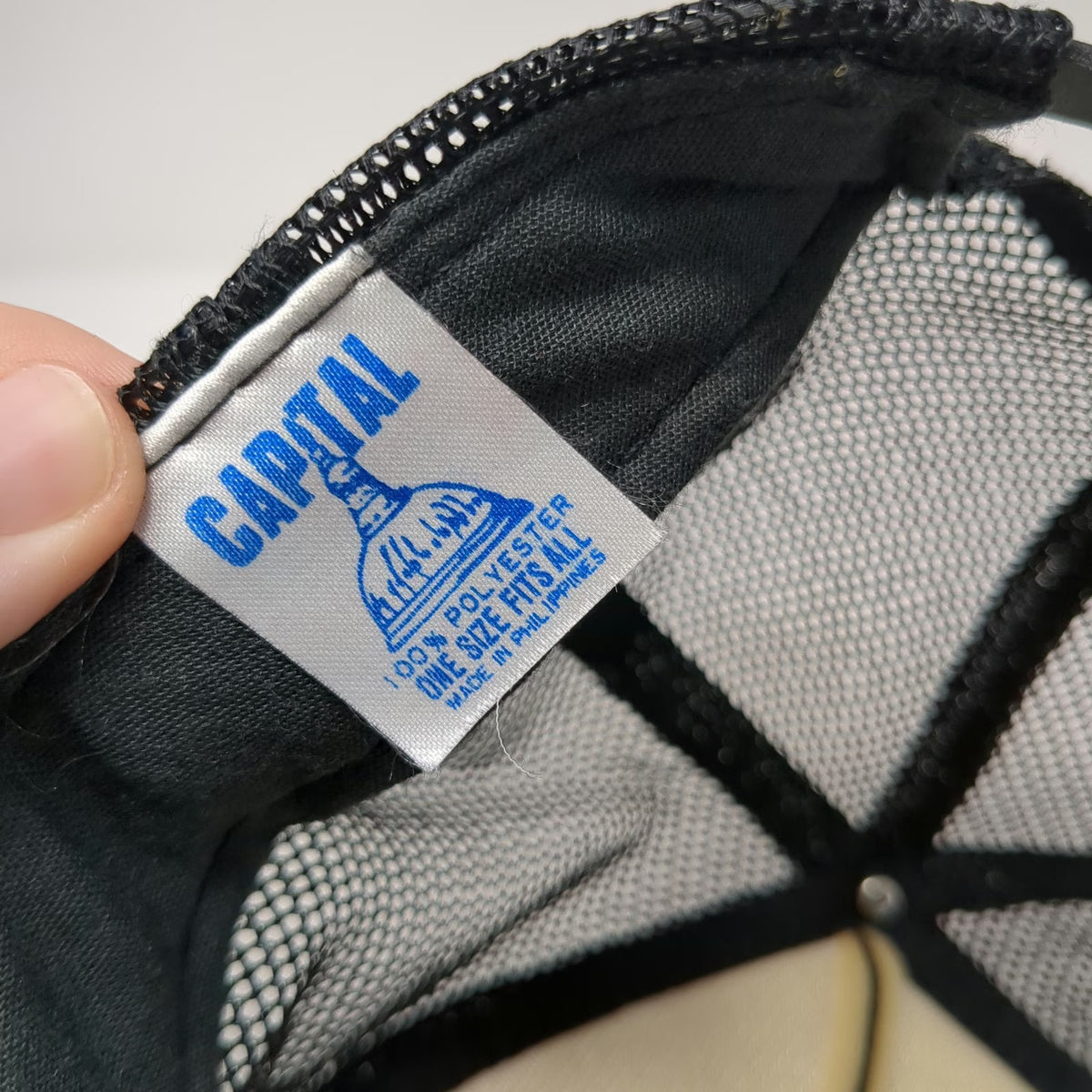Capital Trucker Hat Black One Size Plano Fishing Tackle Box Mesh Snapback