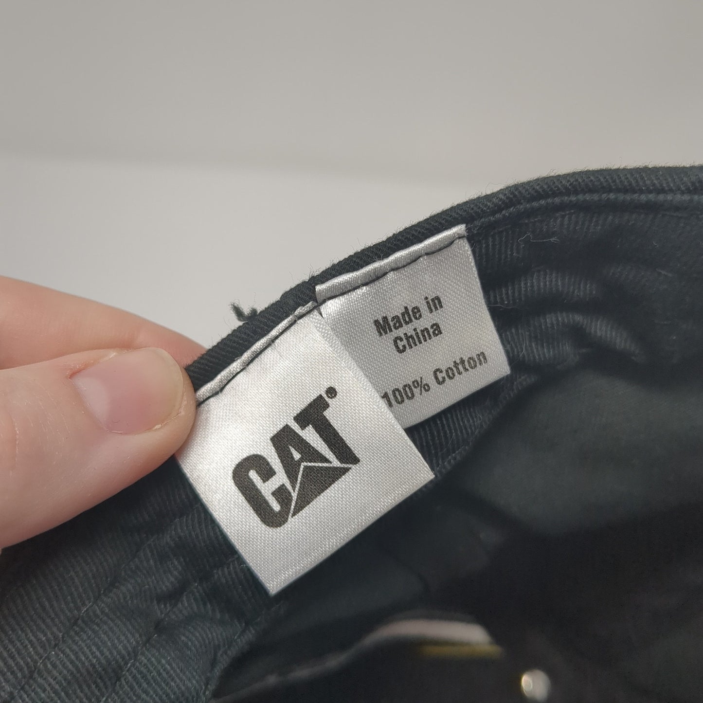 CAT Strapback Hat Multi One Size Embroidered Logo Adjustable Colorblock