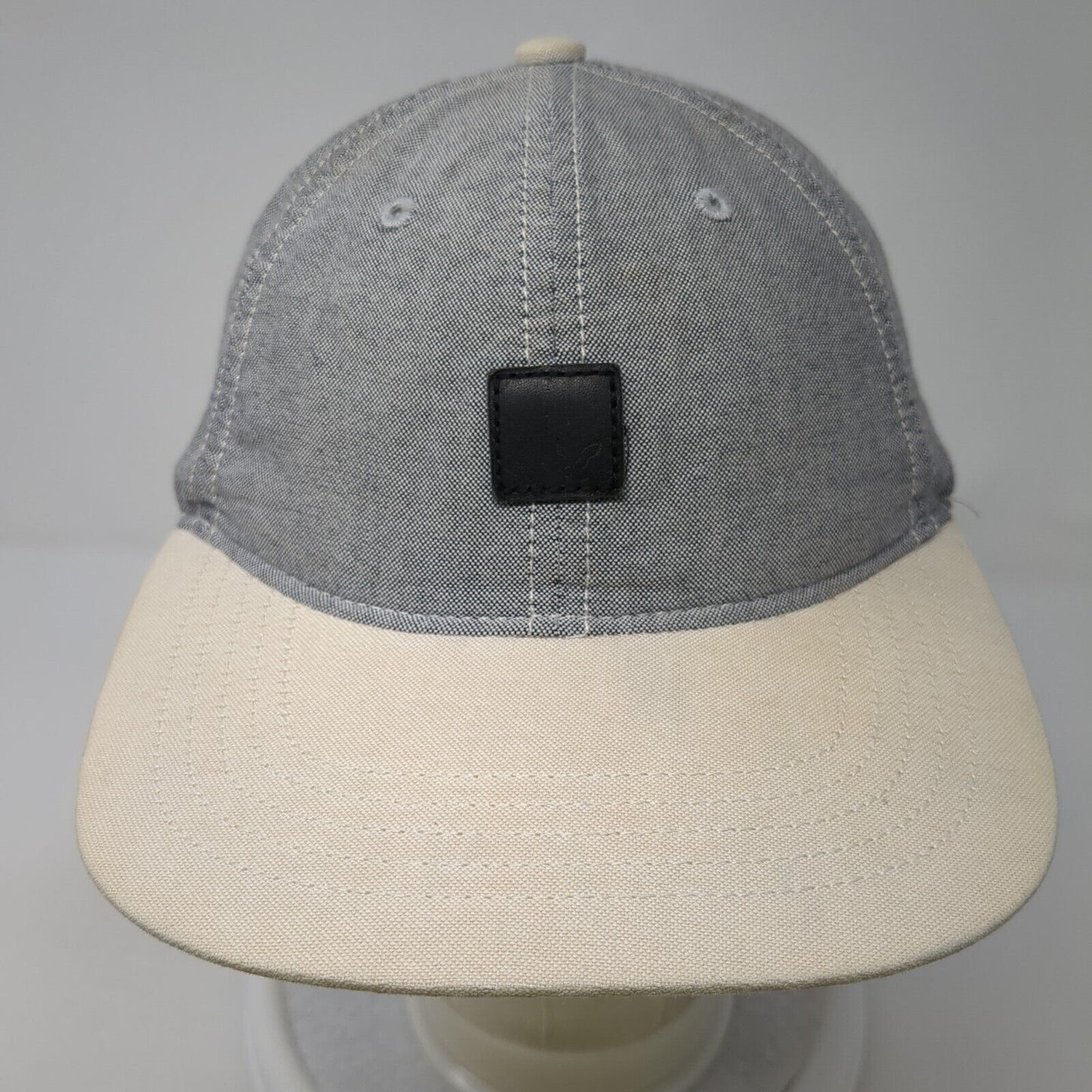 American Eagle Outfitters Patch Slideback Hat Gray One Size Leather Strap