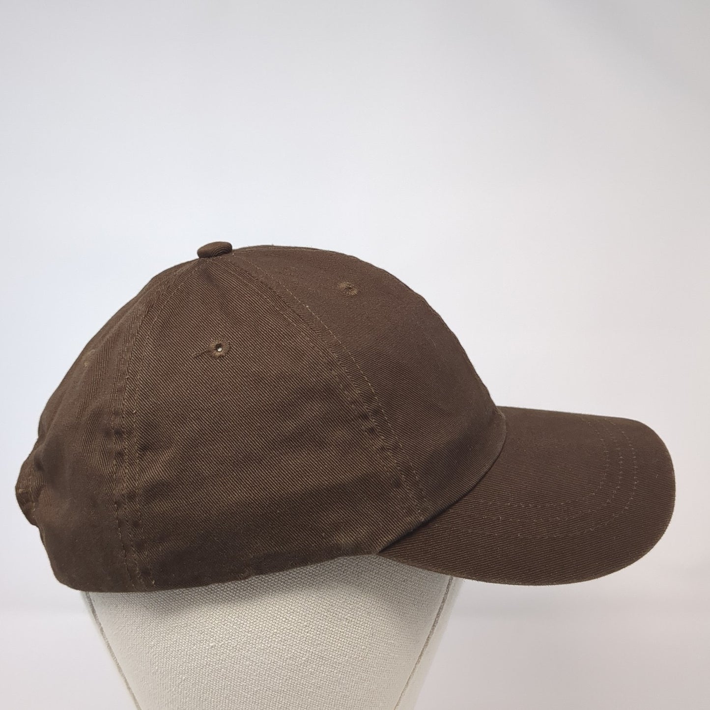 Unbranded Strapback Baseball Cap Brown One Size Adjustable Blank 6 Panel